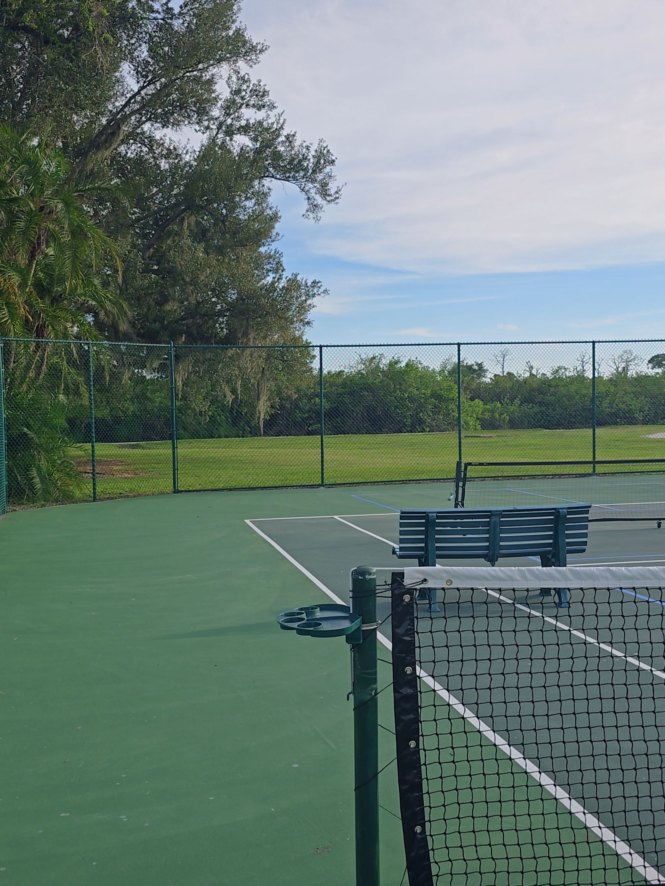 Commercial Tennis Court Chain Link Fence Repair in Sarasota by True Fence LLC