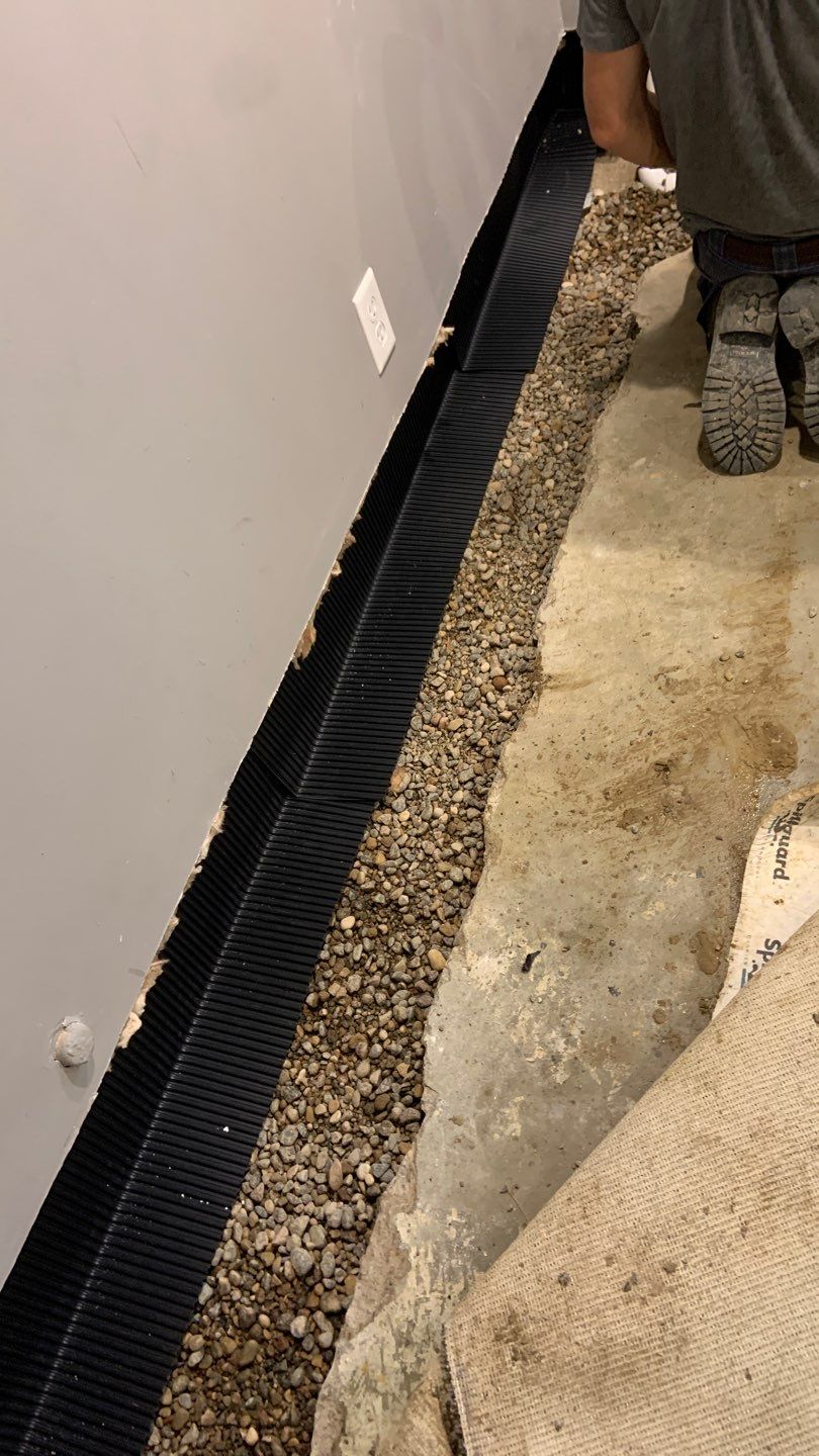 Interior Drain Tile in St. Louis Park by Waterproofing Northeast