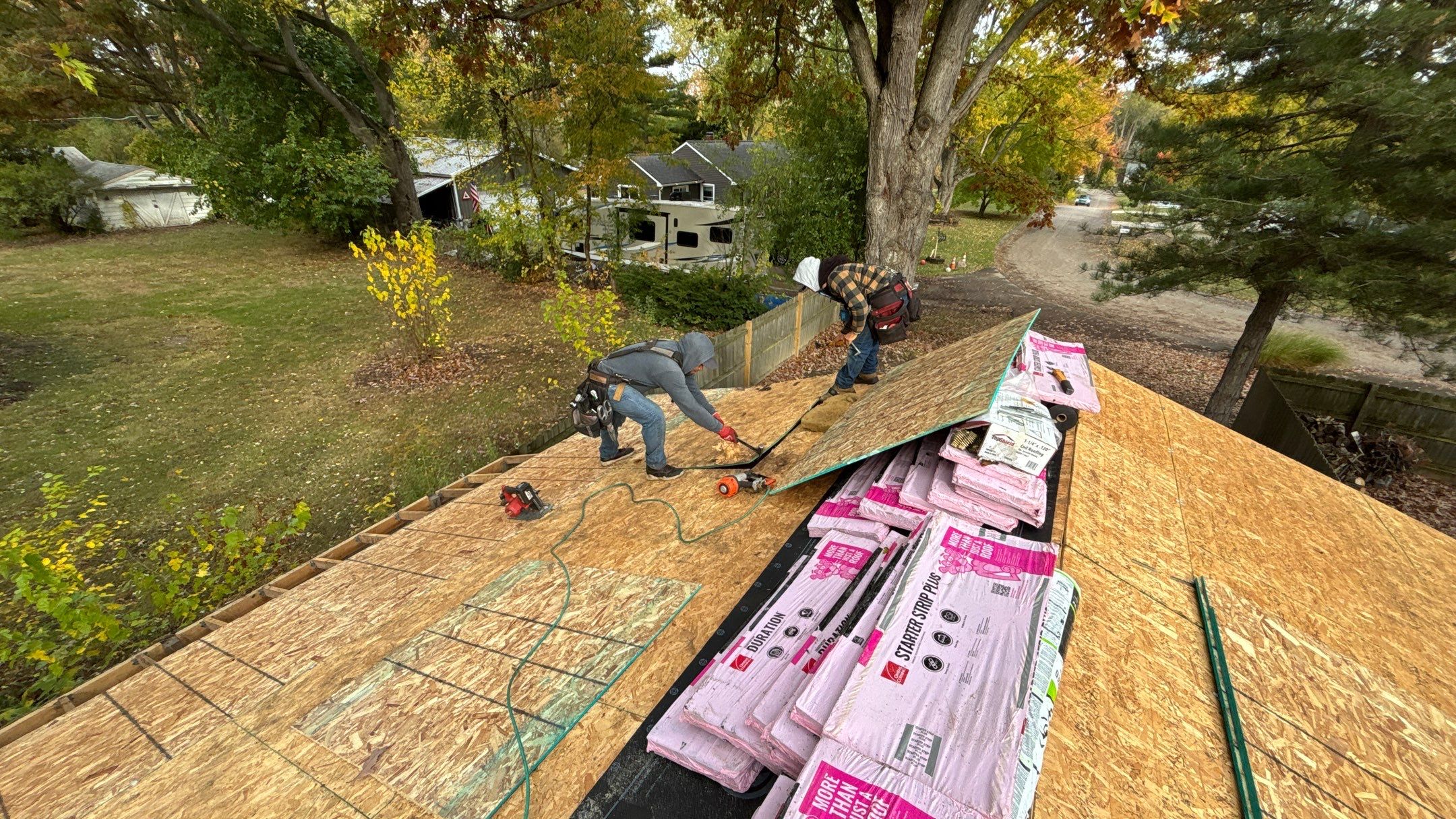 Roof Replacement using Owens Corning Teak by 180 Contractors