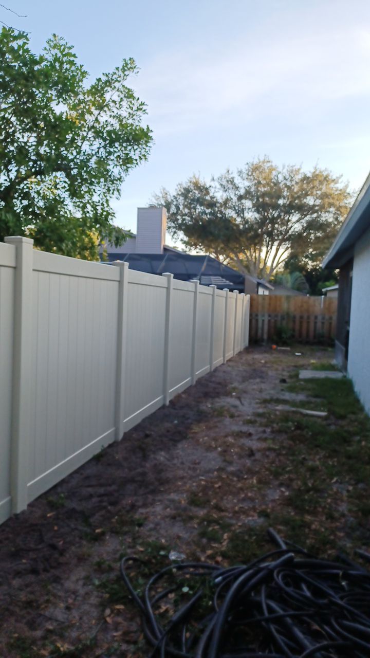 Sarasota, FL 6ft. Tan Vinyl Privacy Fence  by Asap fence and gates, LLC