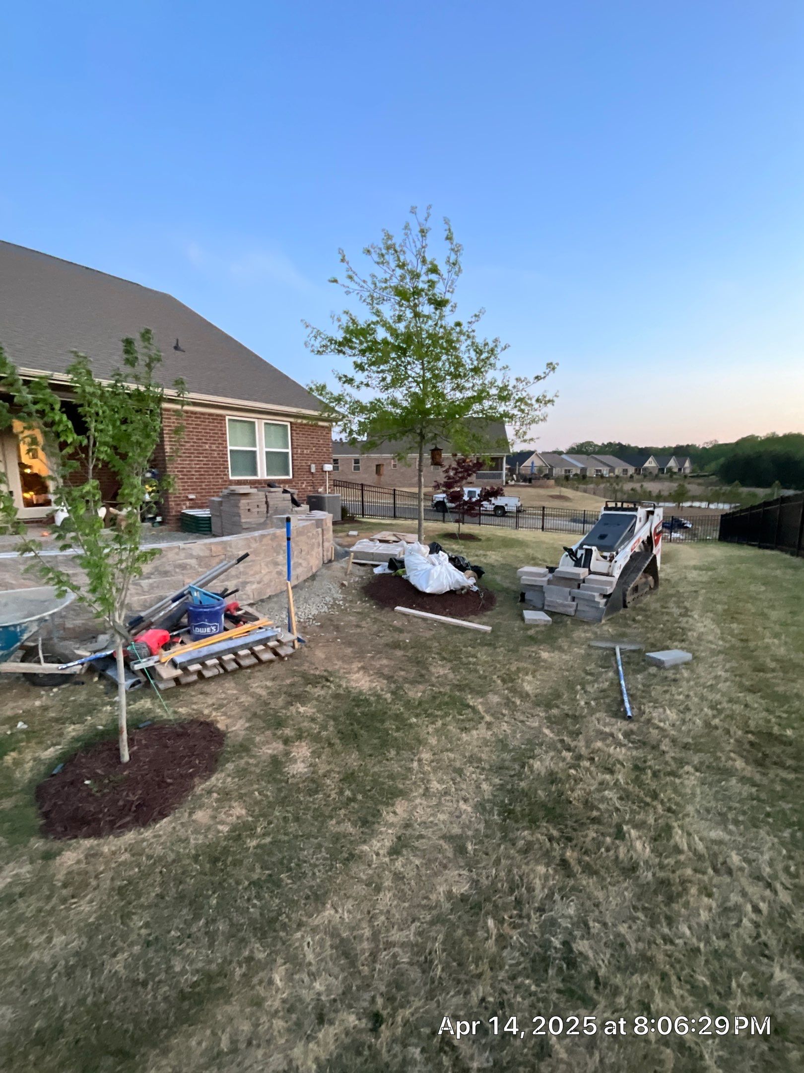 Patio Installation using Stone Pavers by Carolina-Metro Landscape, Inc