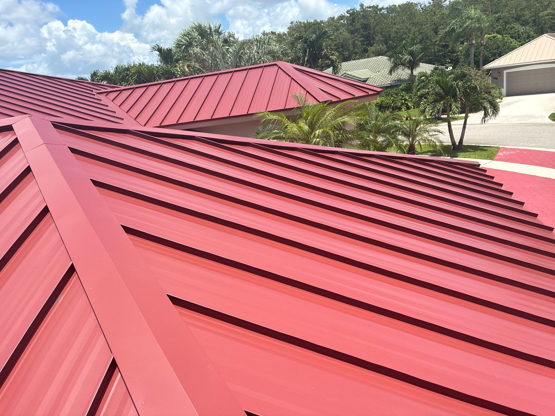 24ga 1.5" Mechanical Seam Colonial Red by Total Roofing System The Metal Roof Experts
