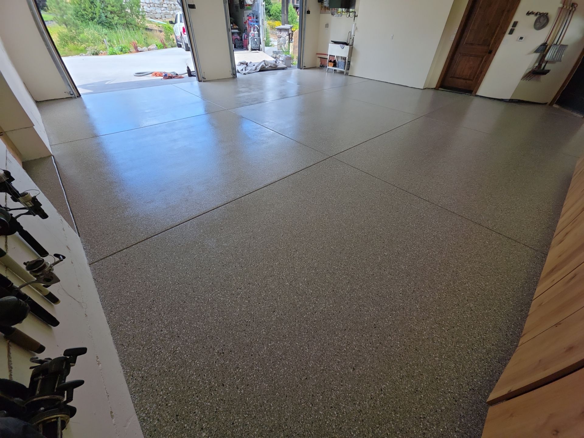 Garage Transformation using Claystone Hybrid by Croc Coatings, LLC
