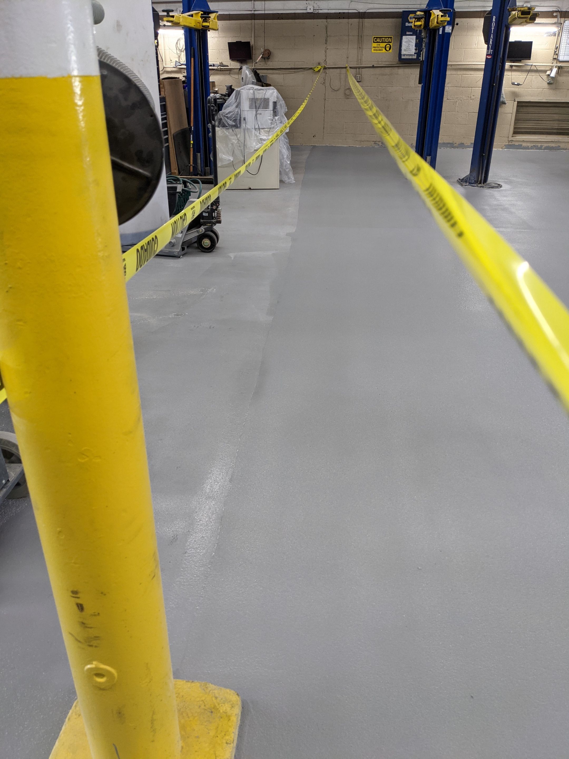 Commercial Floor Transformation using Penntek Shop Floor System by Croc Coatings, LLC