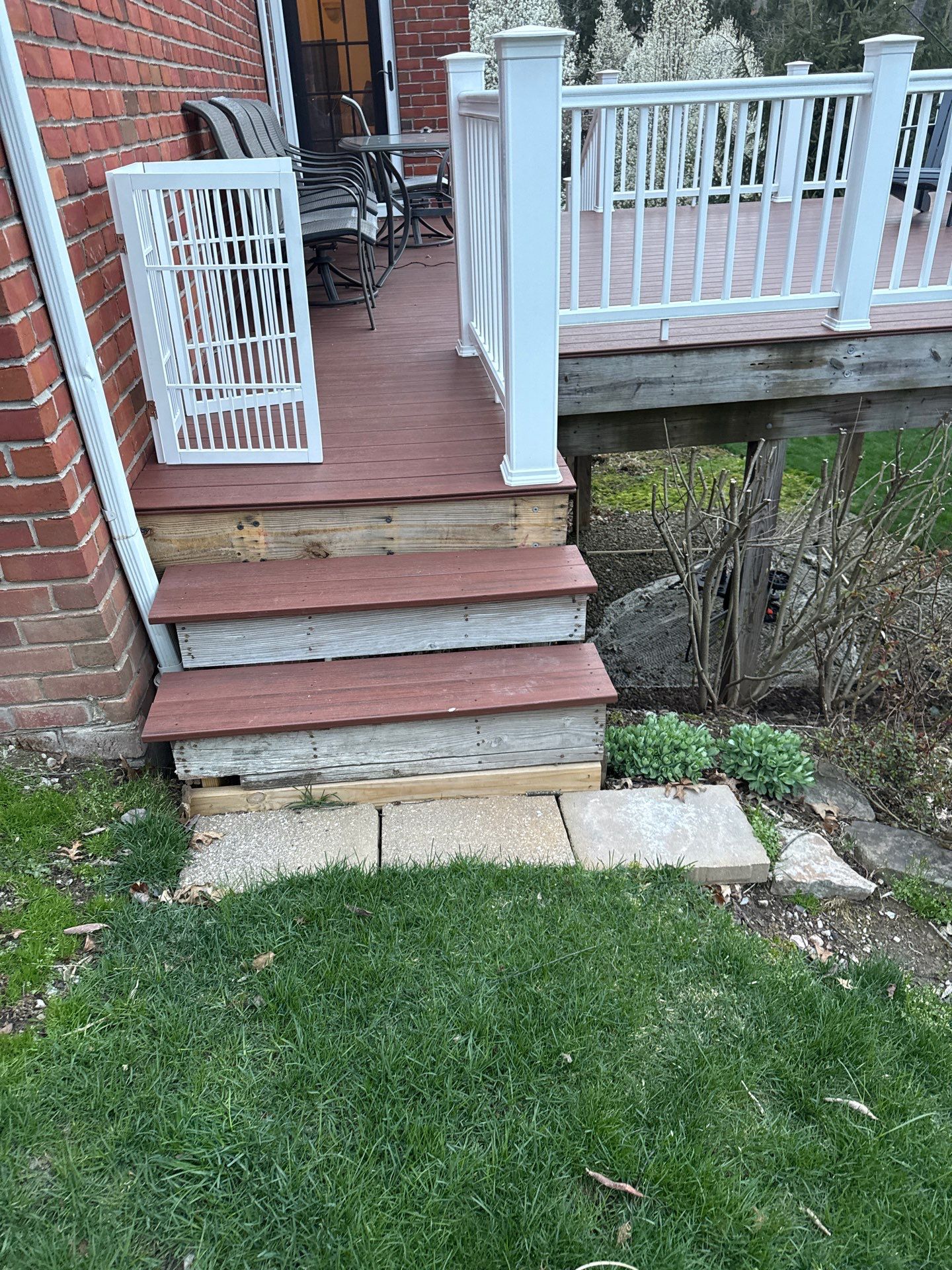 Deck extension  by Cousins Roofing Siding & Decks