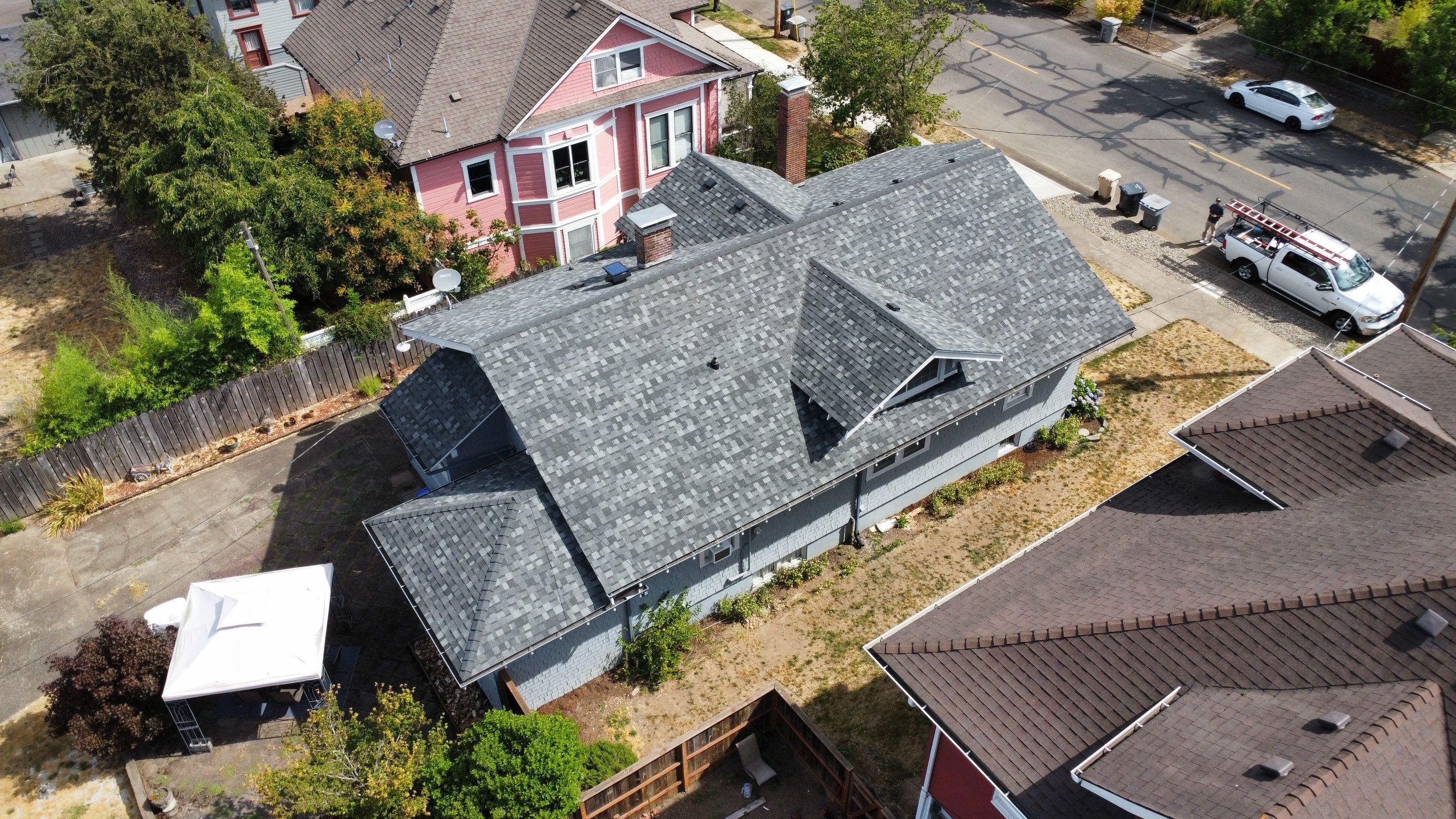 Residential Roofing Installation using IKO Dynasty (Color: Summit Grey) by Orezona Building & Roofing Company, Inc.
