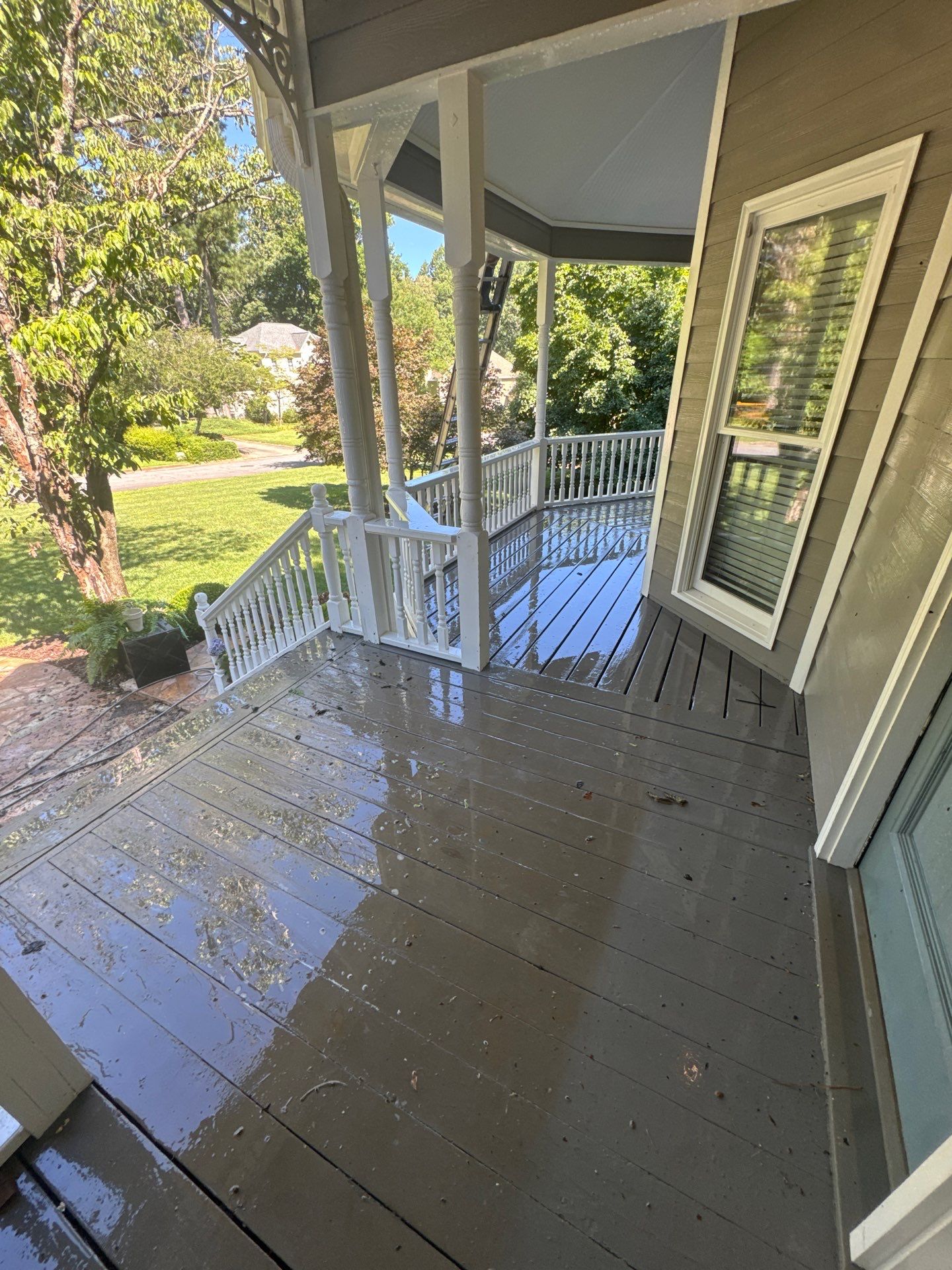 Deck Refinishing and Exterior Painting Project in Roswell, Georgia by Swift Home Renovations