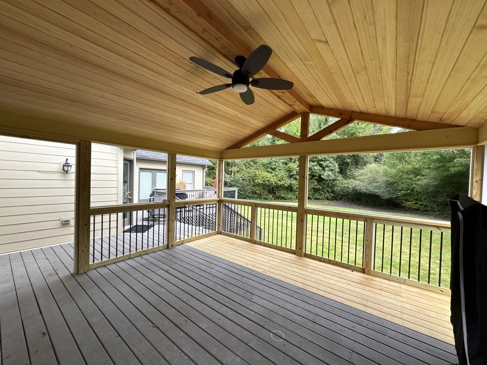 Custom Multi-Level Composite Deck and Screened-In Porch in Marietta by Swift Home Renovations