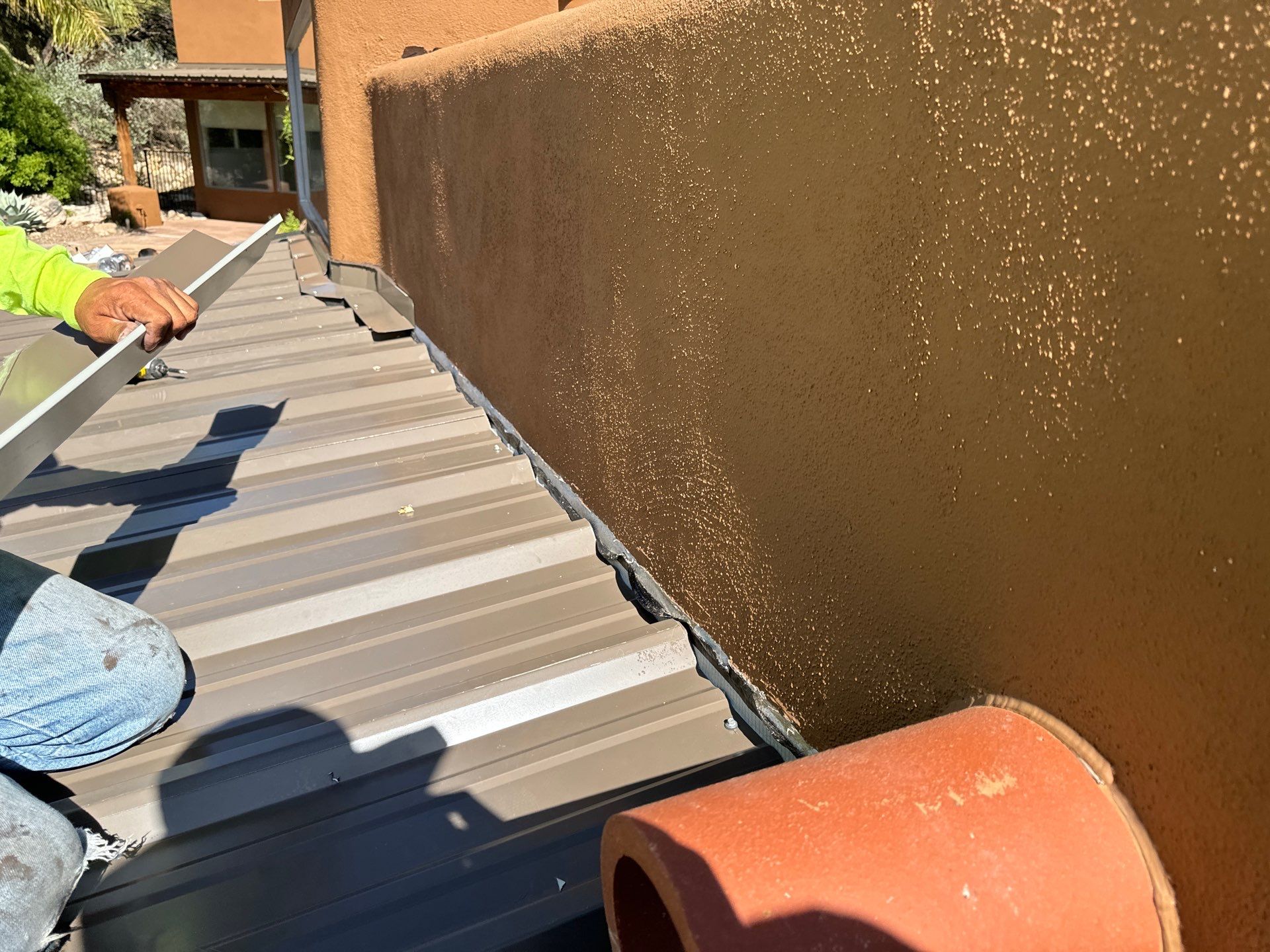 Light Stone Exposed Fastener by Reimagine Roofing