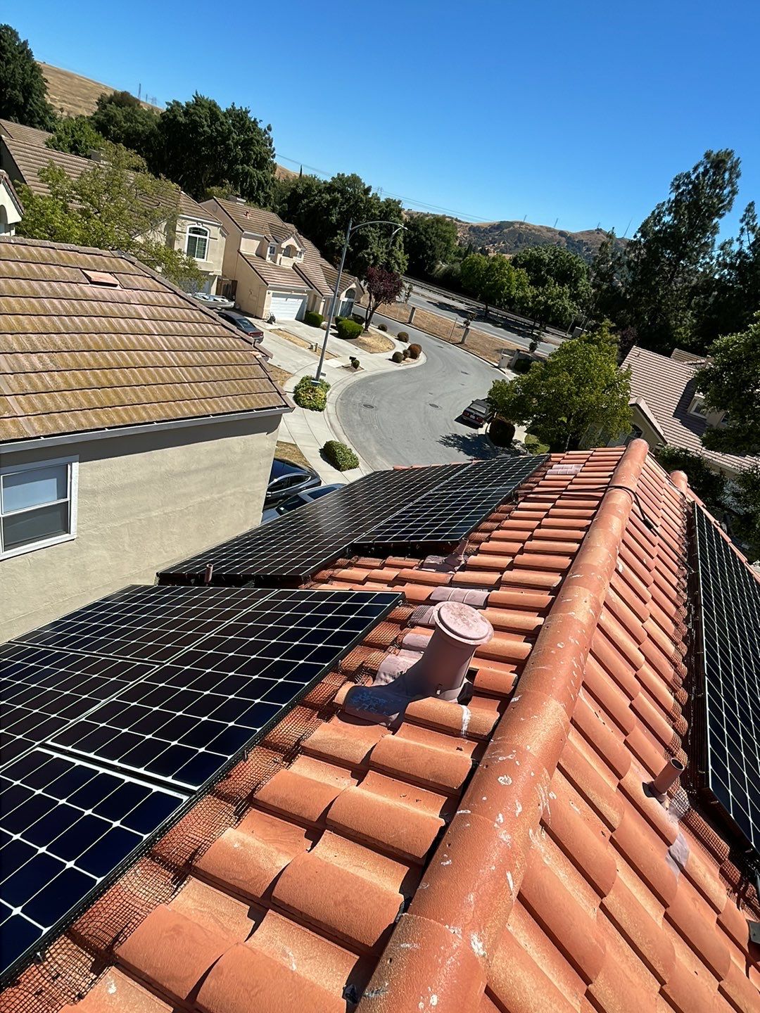 Solar Panel Bird Proofing using Critter Guard Mesh by All One Solar Shine