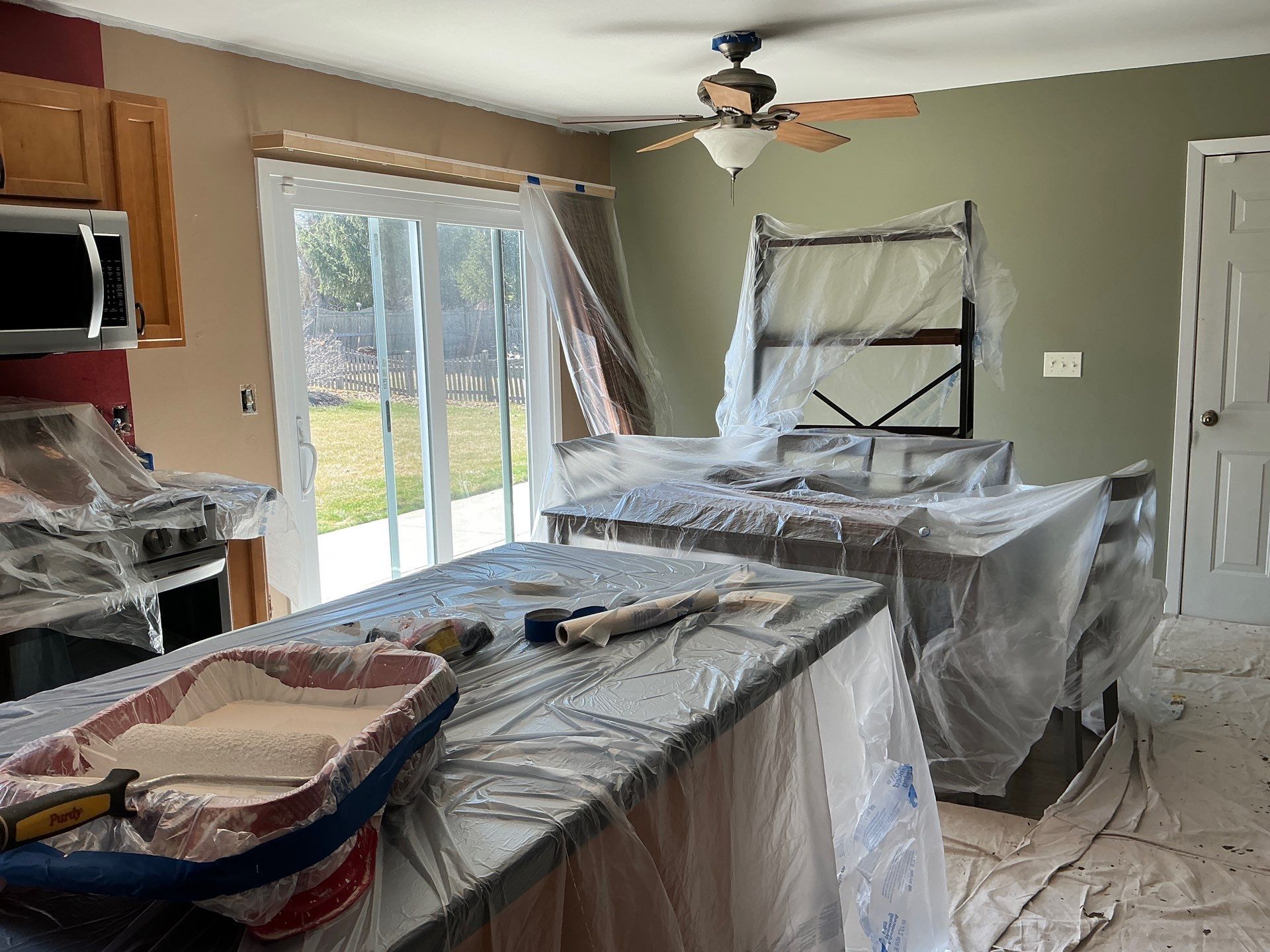 Interior Kitchen and Hallway Painting Project in Salem Lakes by OCS Contracting Services
