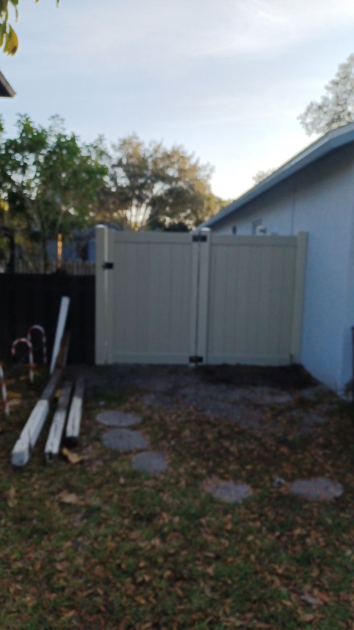 Sarasota, FL 6ft. Tan Vinyl Privacy Fence  by Asap fence and gates, LLC