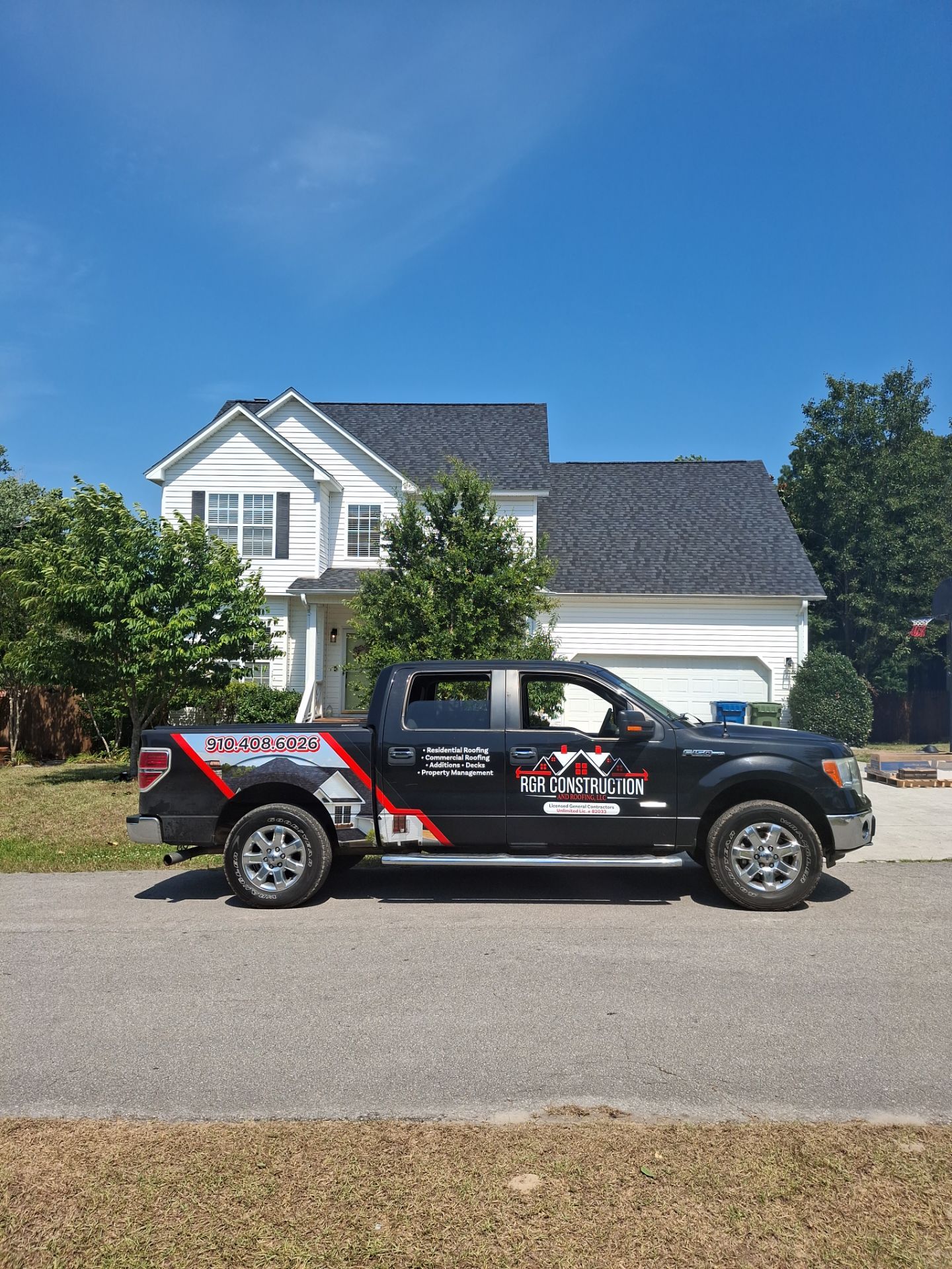 Sneads Ferry FORTIFIED Roof Replacement with CertainTeed Landmark PRO Moire Black by RGR Construction and Roofing, LLC