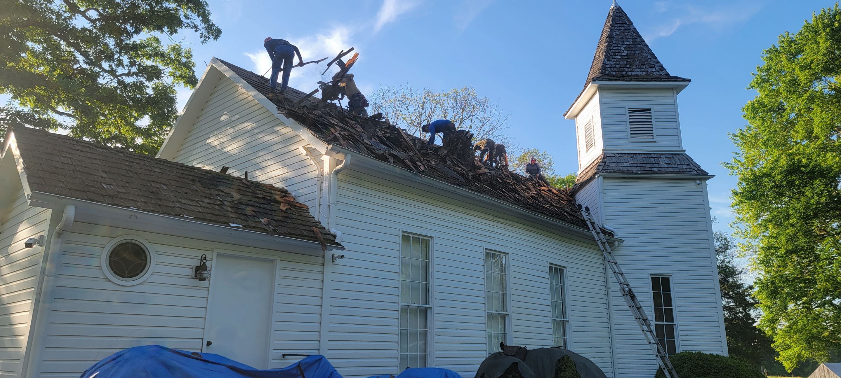 Church Roof Installation using GAF Slateline by ExteriorPros