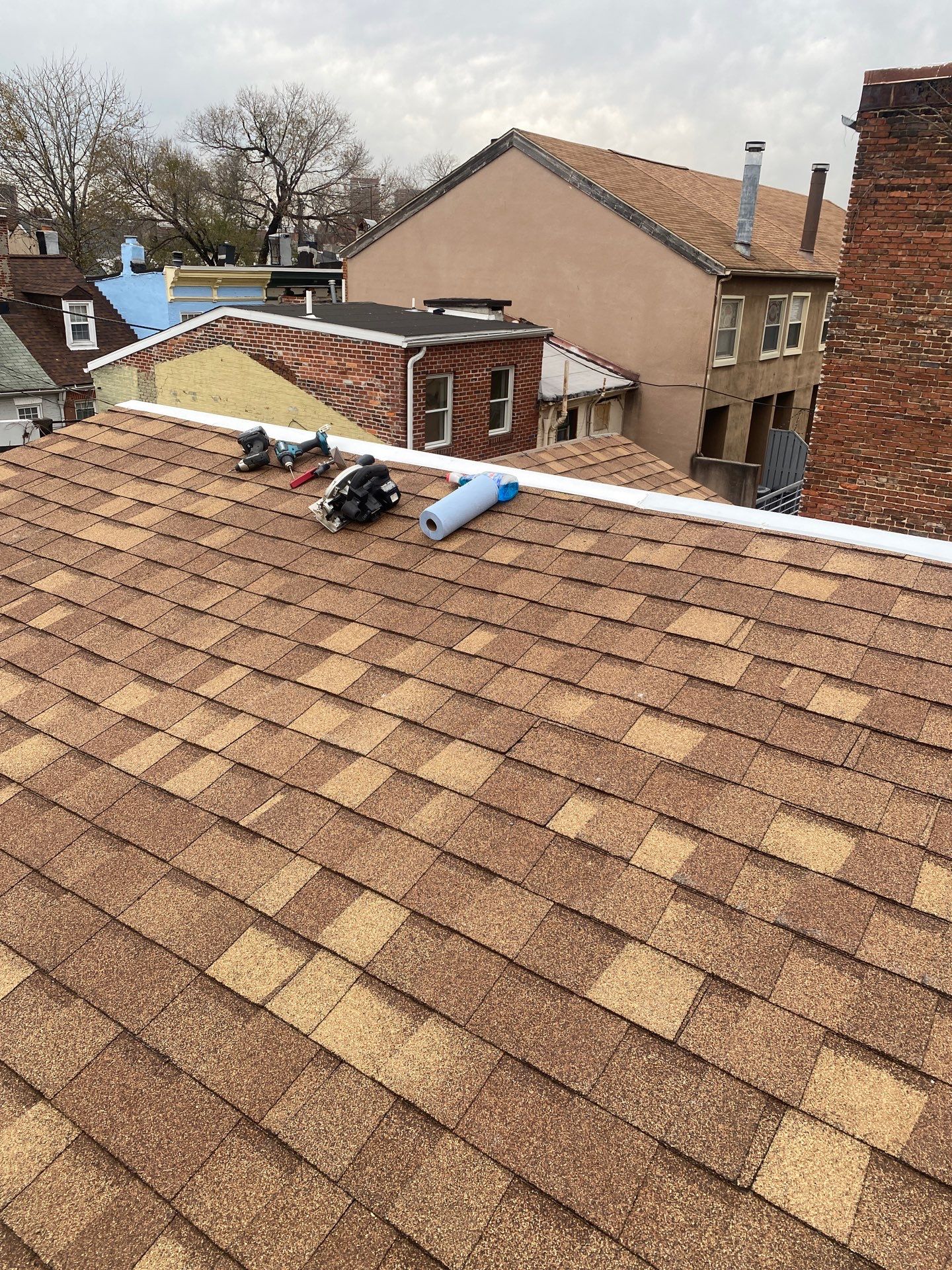 Residential Roofing Installation using Landmark Shingles by Alpha Design Services
