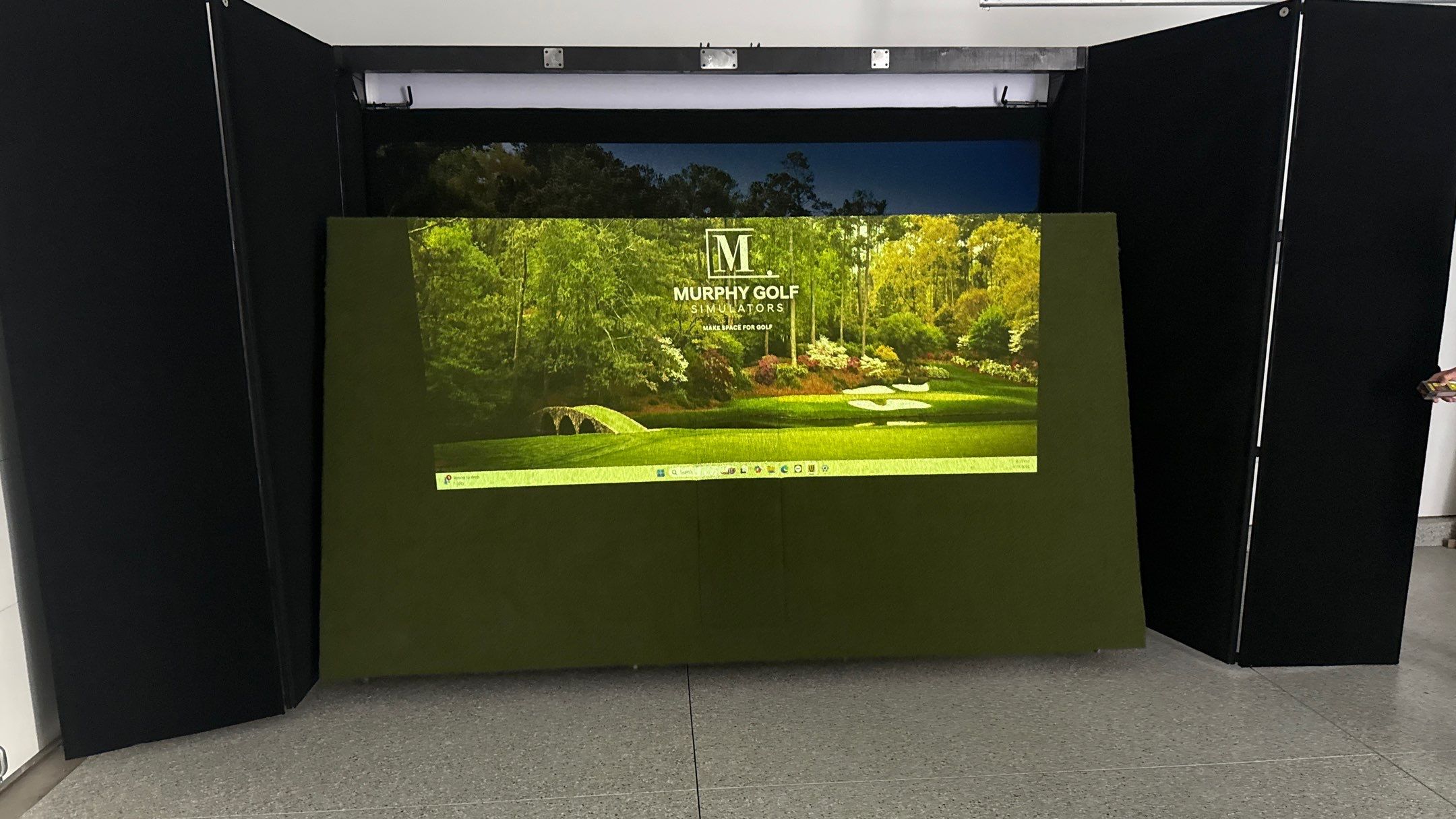 Ben Took It To The Next Level With a Golf Simulator by Banner Garage