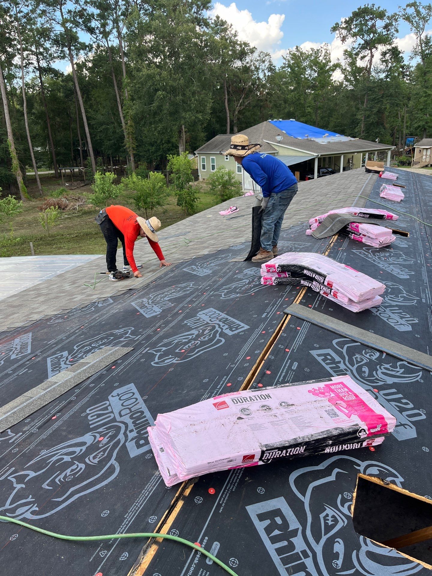 Residential Roofing Installation using Owen's Corning Duration (Lifetime) Shingles by Roof Repair Company