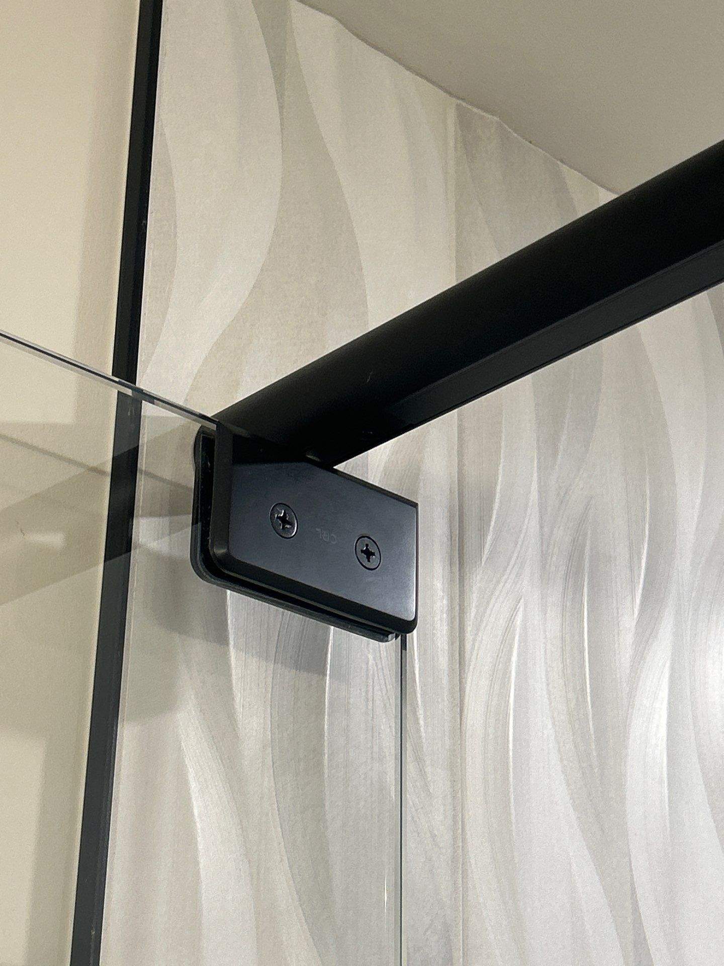 Frameless Shower Enclosure w/Header Bar by Cheshire Glass Company