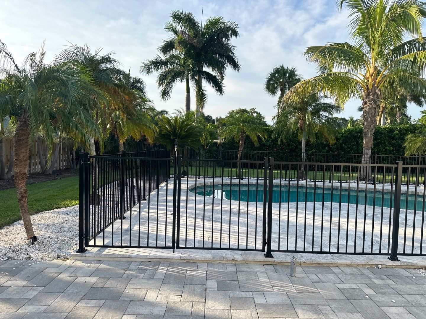 Aluminum Fence Installation using 3 Rail Aluminum Fence by Asap fence and gates, LLC
