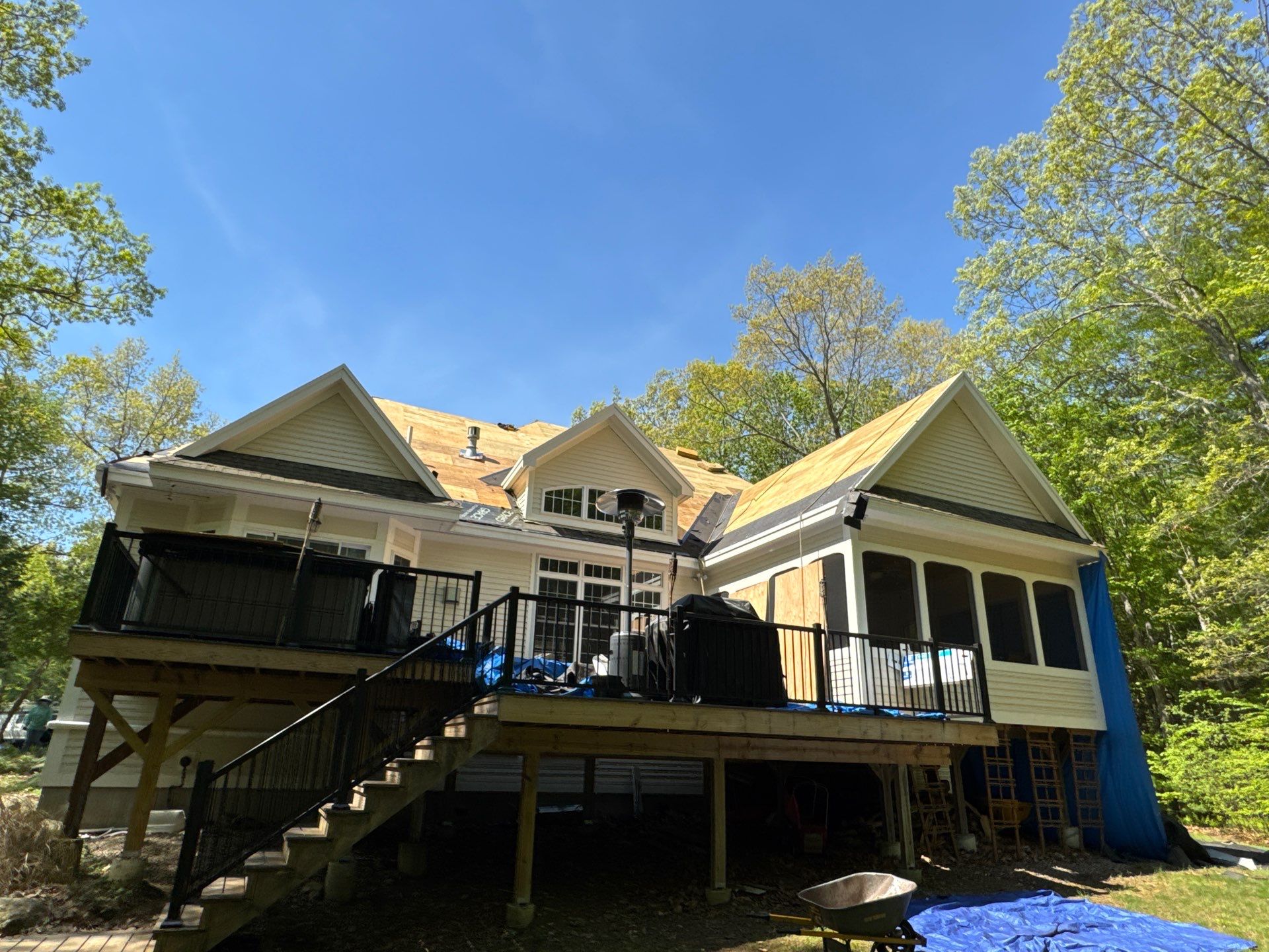 48-Square Roof Replacement in Exeter, NH Using Owens Corning Duration Shingles in Driftwood by Compass exteriors
