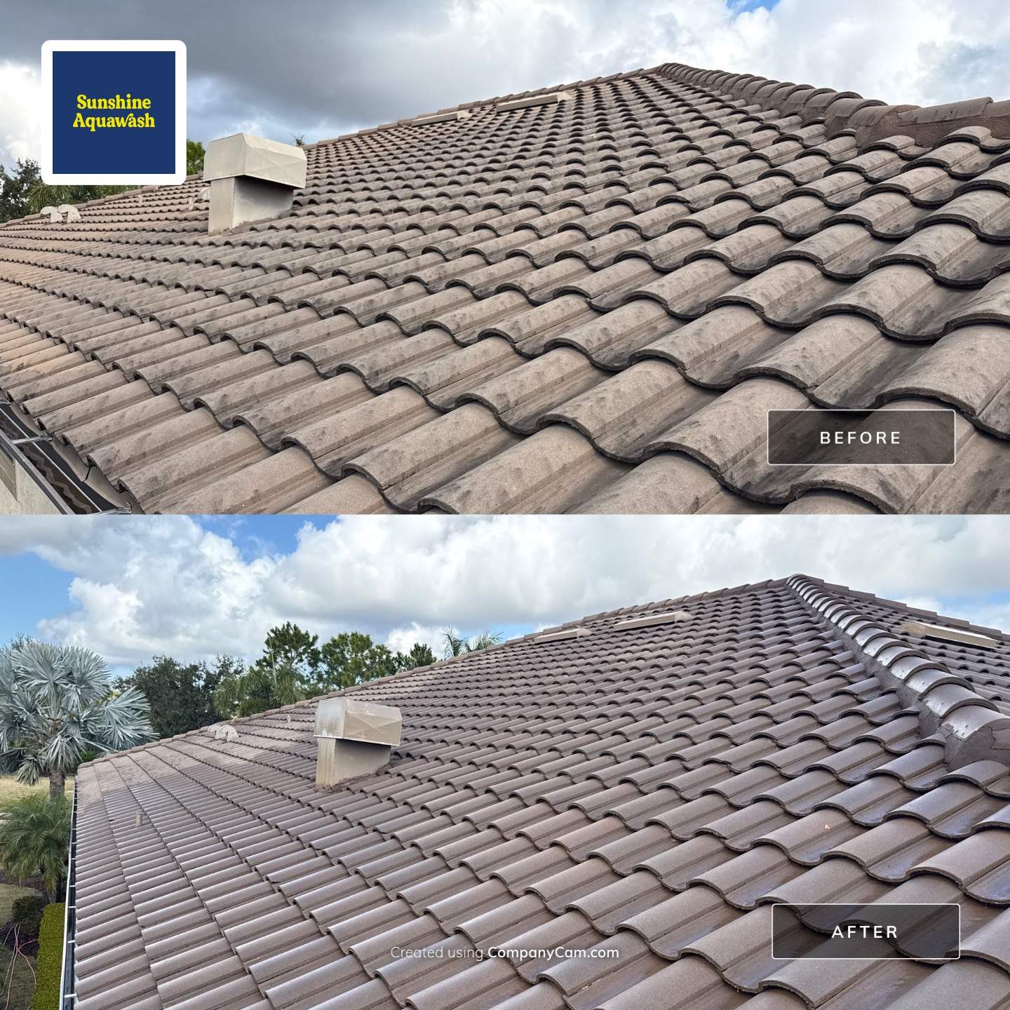 Barrel Tile Roof Cleaning – Lakewood Ranch, FL by Sunshine AquaWash