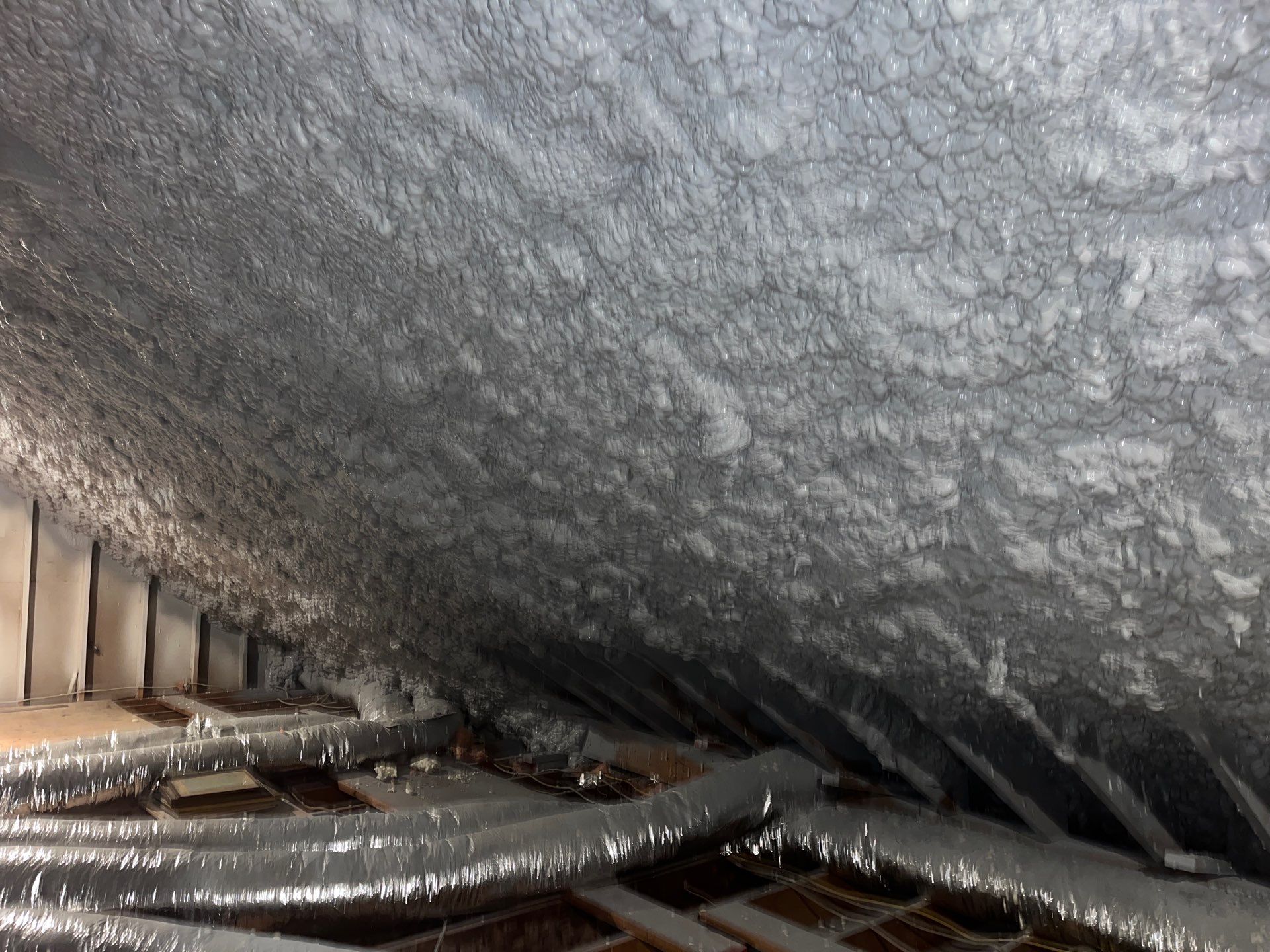 Basement Exterior Walls using Closed Cell Spray Foam by NYS Foam & Energy