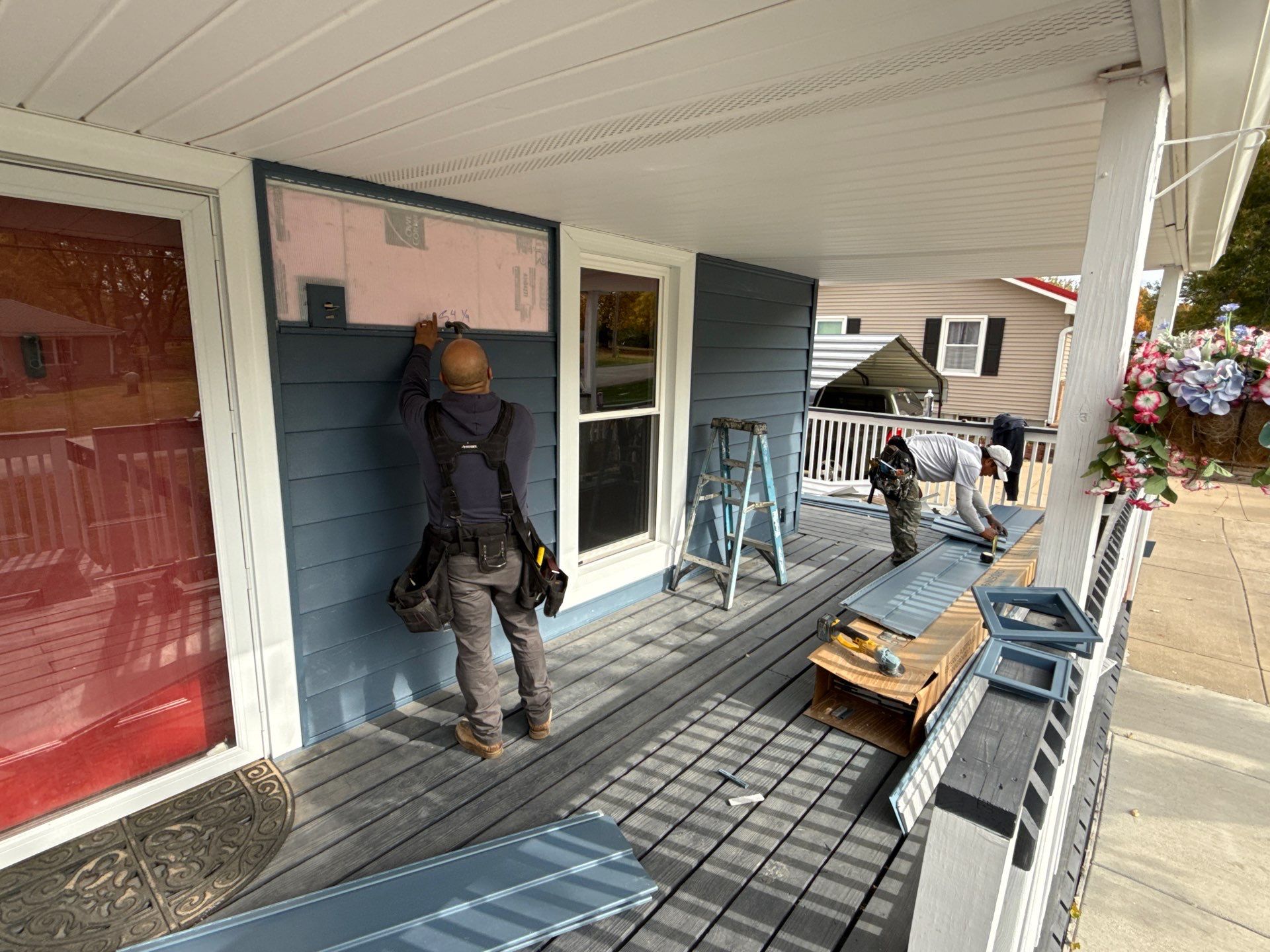 Out with the Old , in with the Blue  by EEC  Windows, Siding & Roofing 