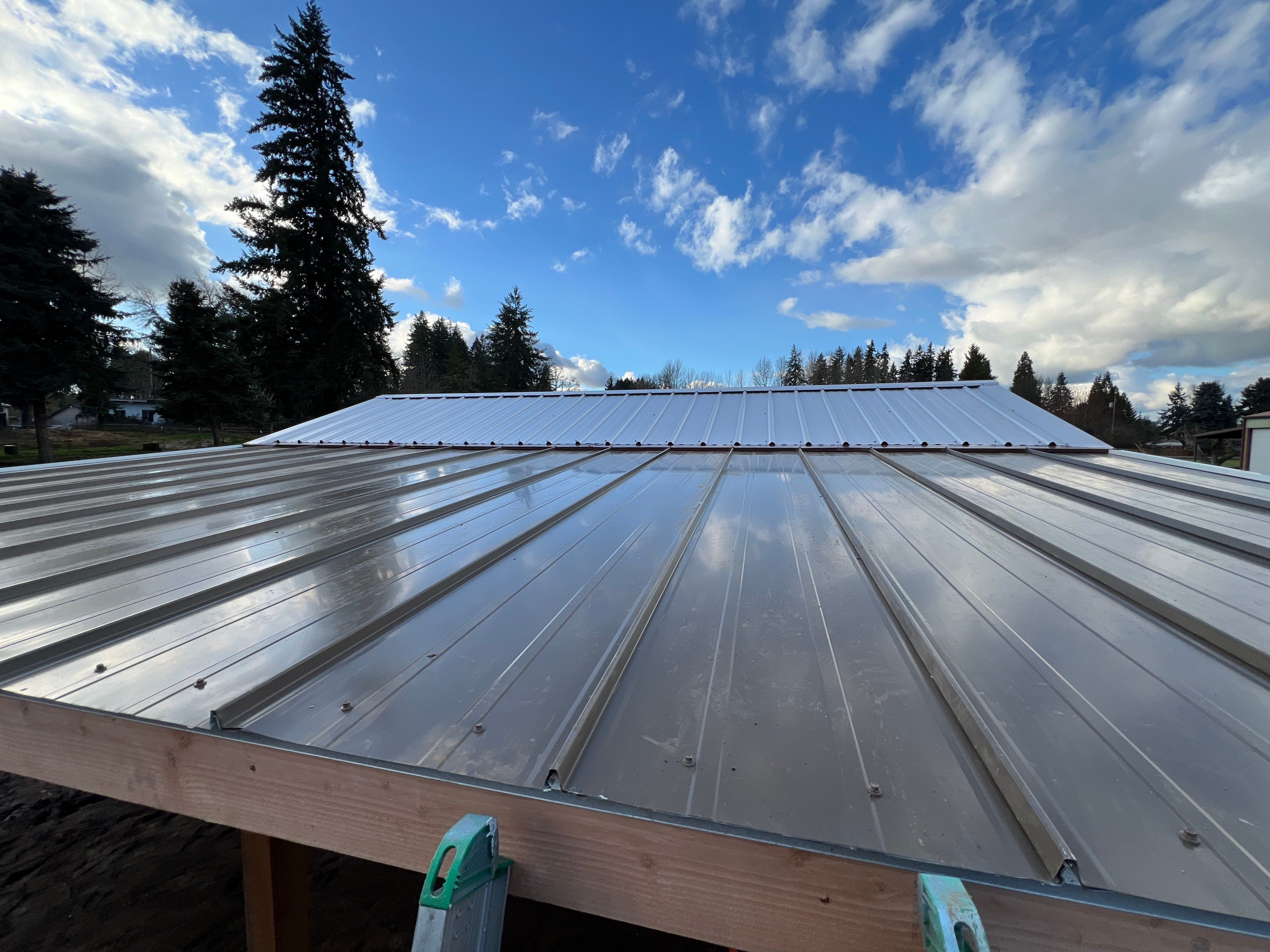 Shed Cover using Pressure Treated Posts by Villegas Remodeling, LLC