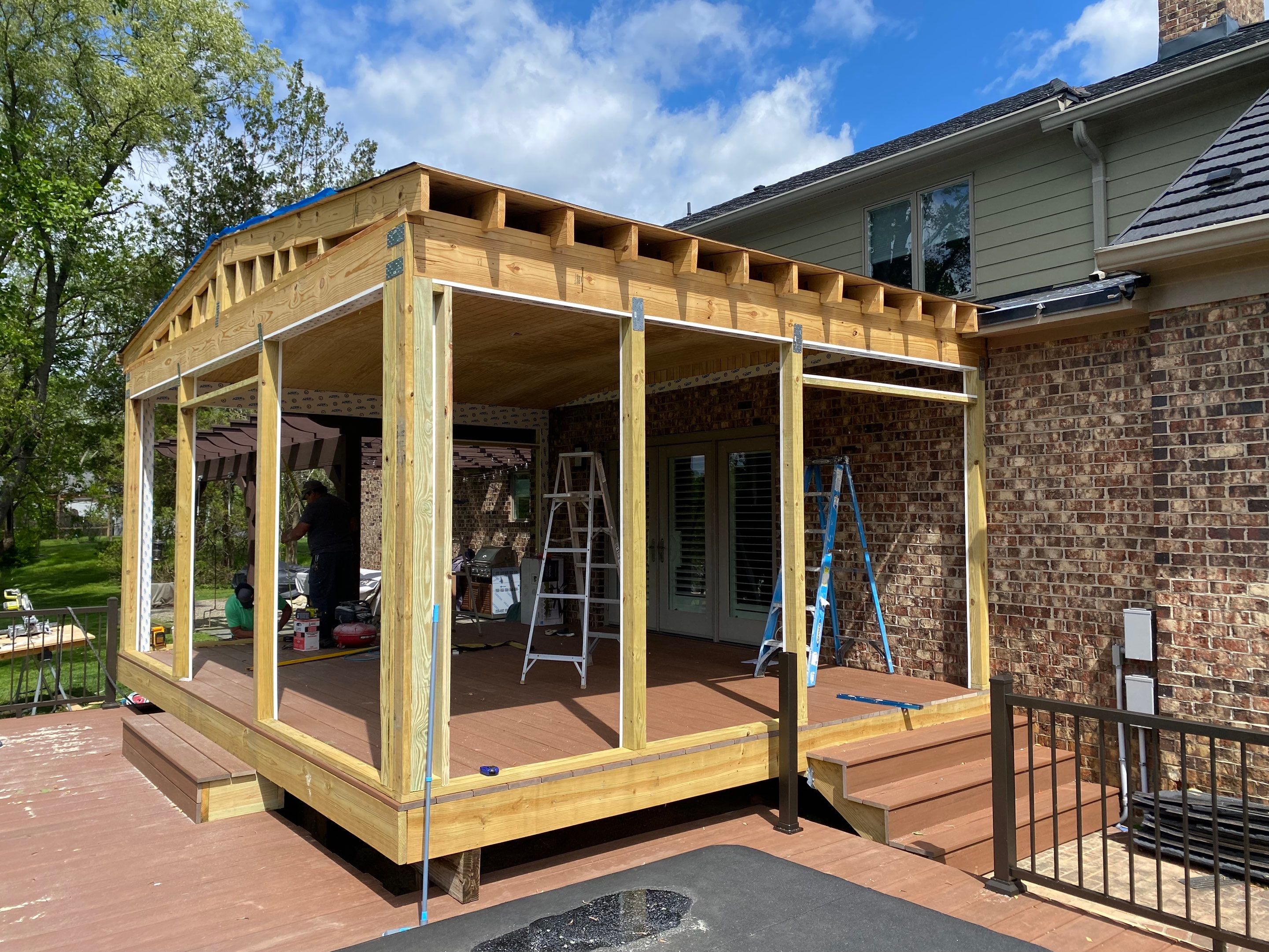 Deck/Screen porch Transformation using Timbertech by The Smet Companies, LLC