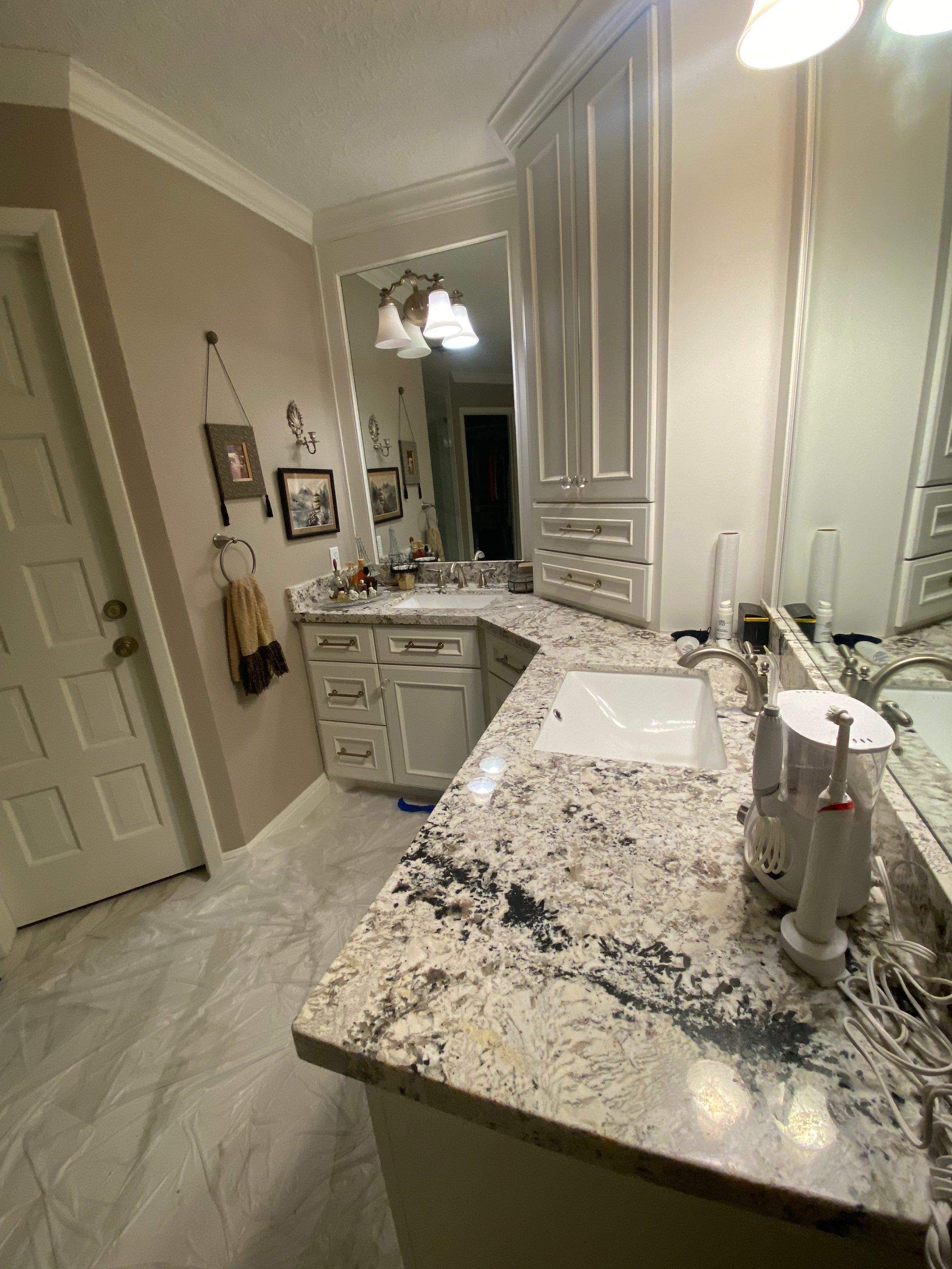 Bathroom Remodel with Water Mitigation Equipment | LT Contractors by L&T General Contractors and Restoration INC