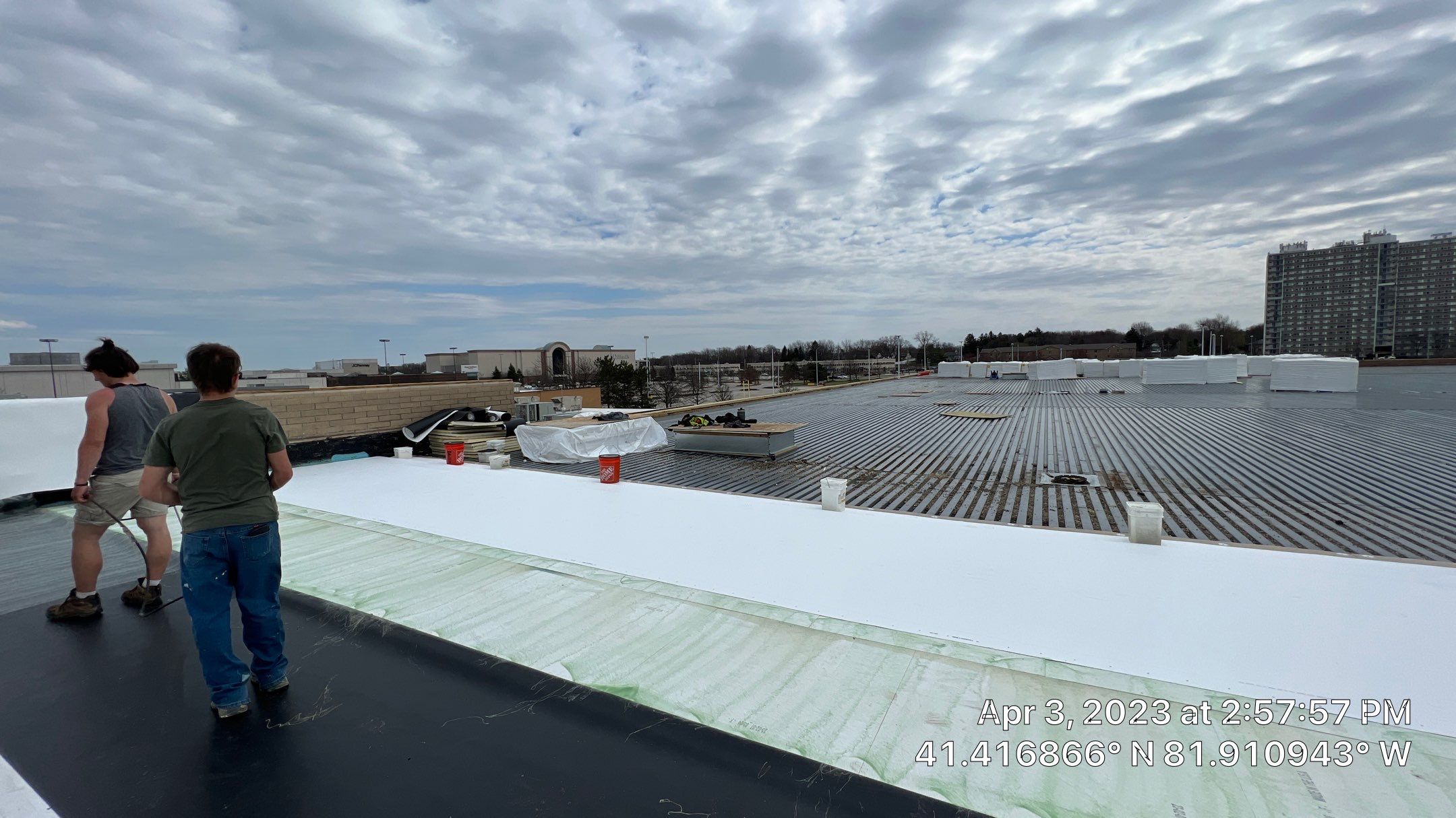North Olmsted Ohio TPO Roof Install by Gold Star Roofing LLC 
