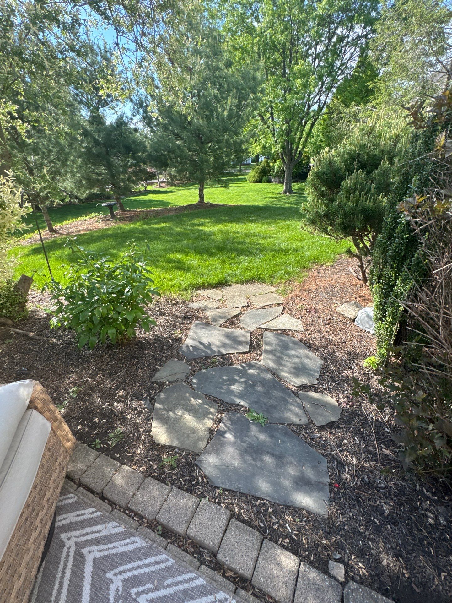 Backyard Retreat: Techo-Bloc Patio + Firepit Lounge by Saylor’s Lawn & Landscape