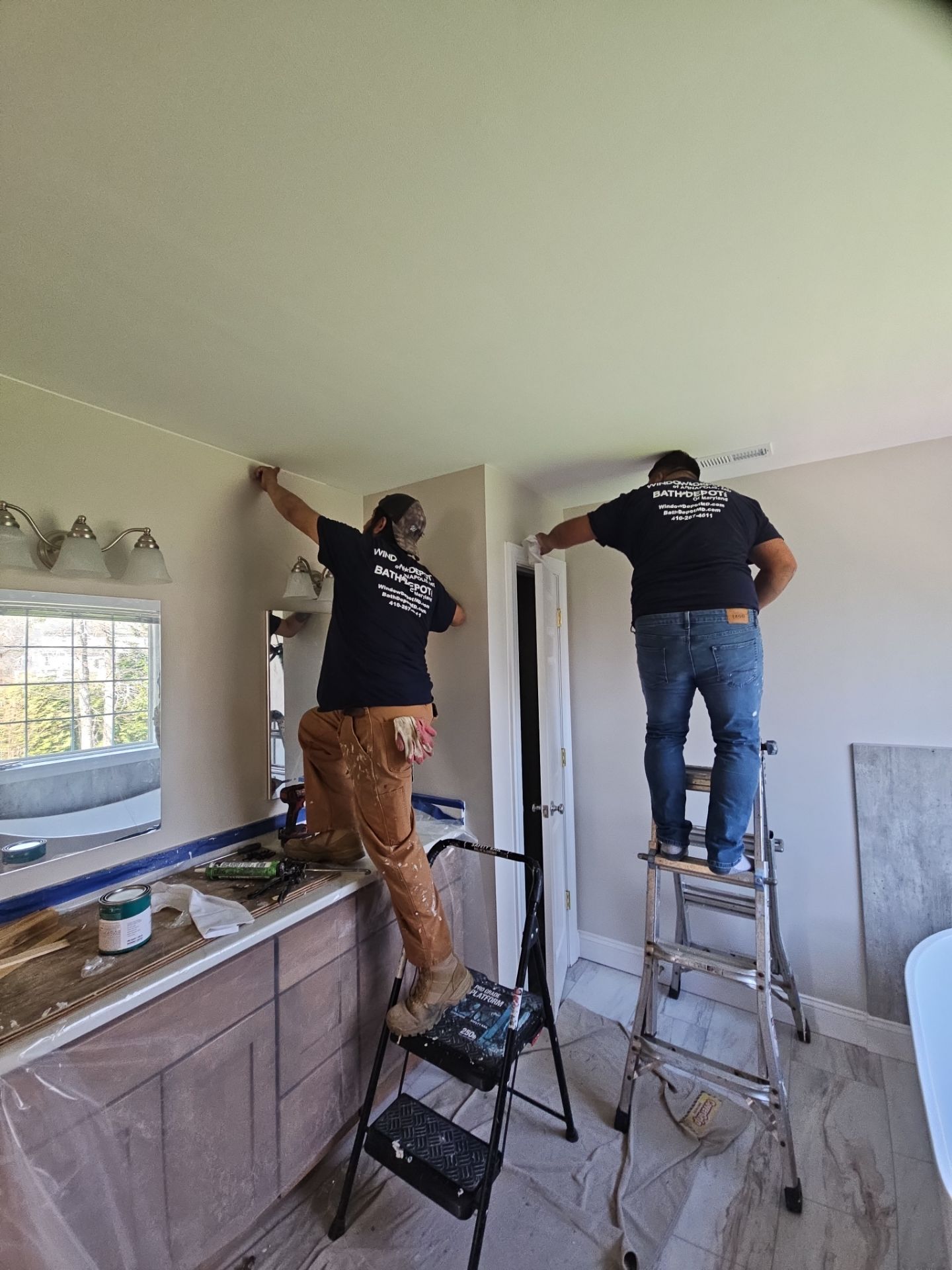 Complete master bathroom remodel/Full window replacement by Window Depot of Annapolis