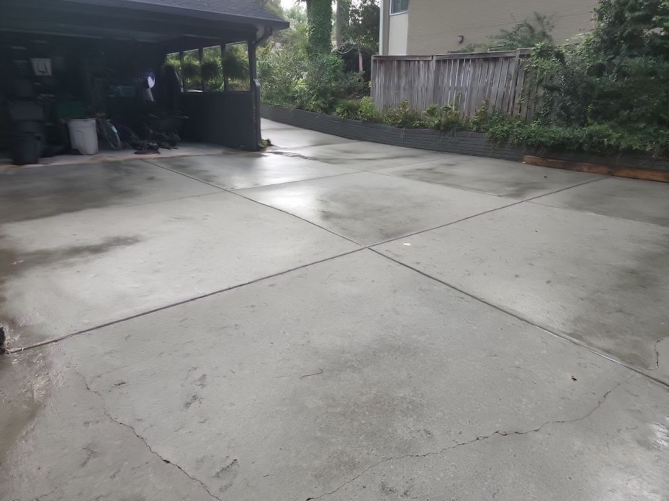 concrete Clean using cleaner by G&H Home Tech Pros LLC