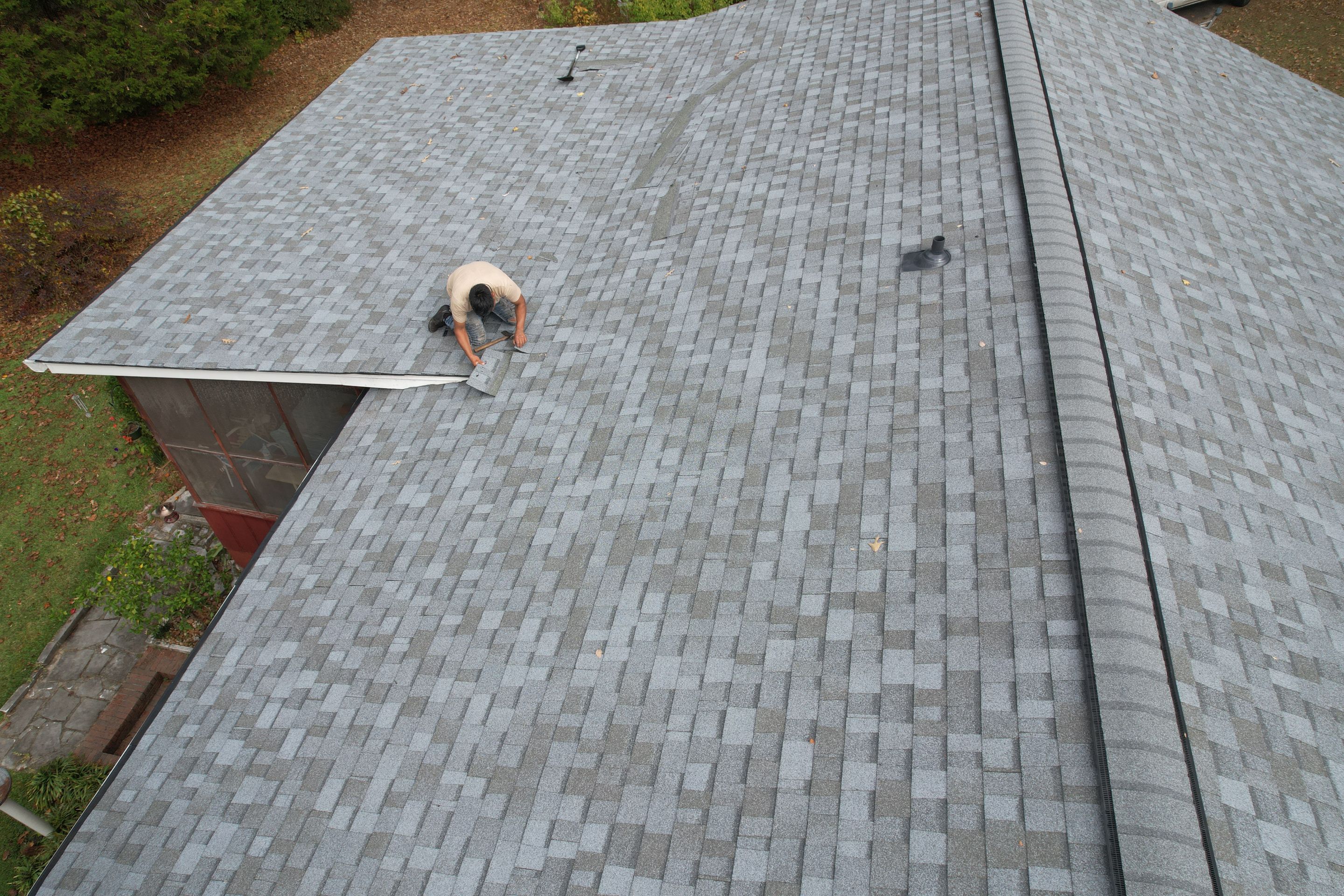 Residential Roof Replacement using Owens Corning Quary Gray by Inspector Roofing and Restoration