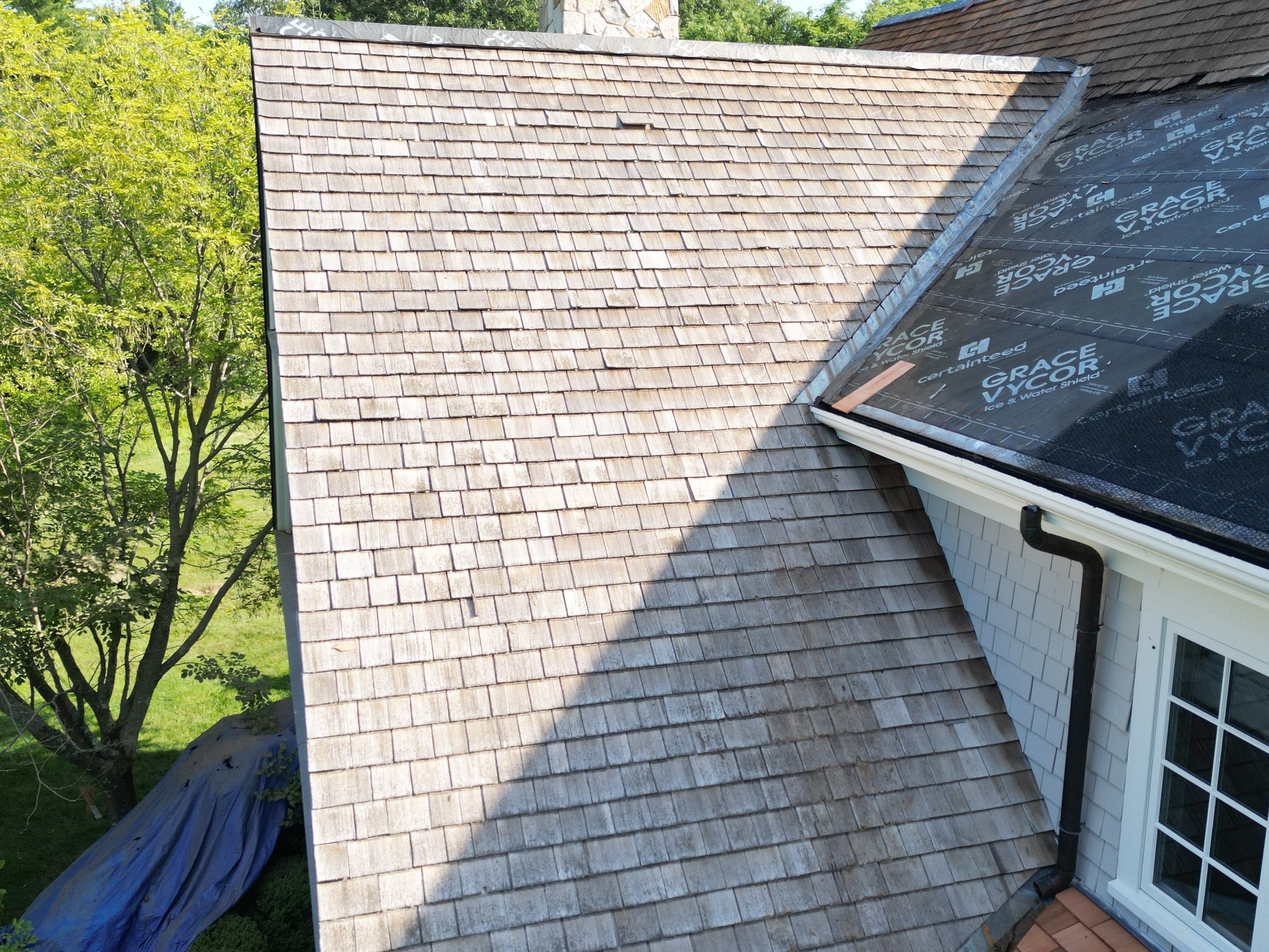 Cedar Shake Roof Restoration by Mighty Dog Roofing of Greater Middlesex County