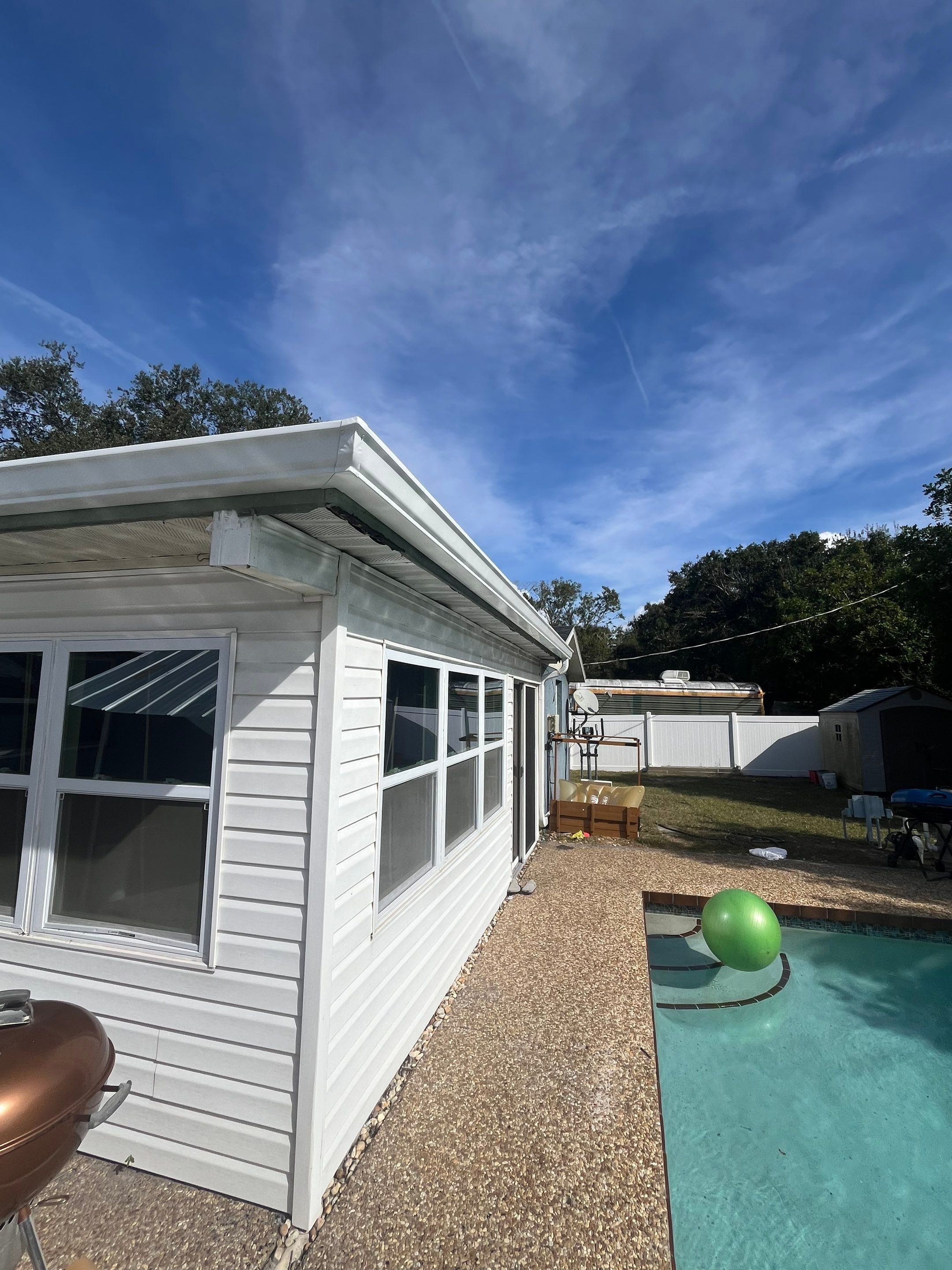 White 6-inch K-Style Gutters for Sarasota Homes by Gutter Professors