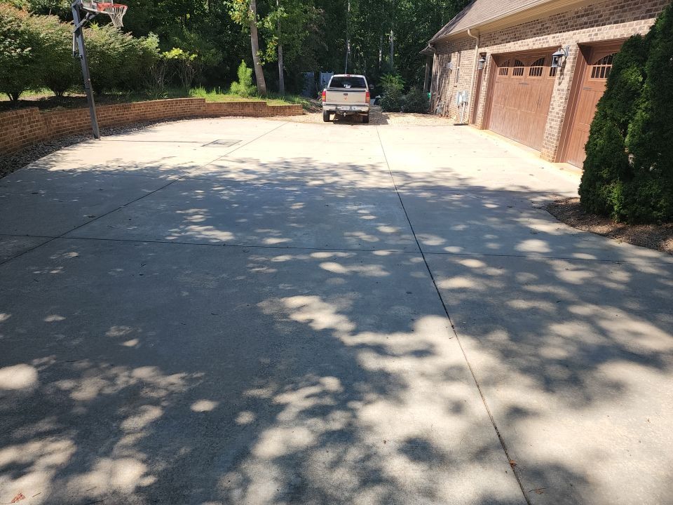 concrete Clean using cleaner by G&H Home Tech Pros LLC