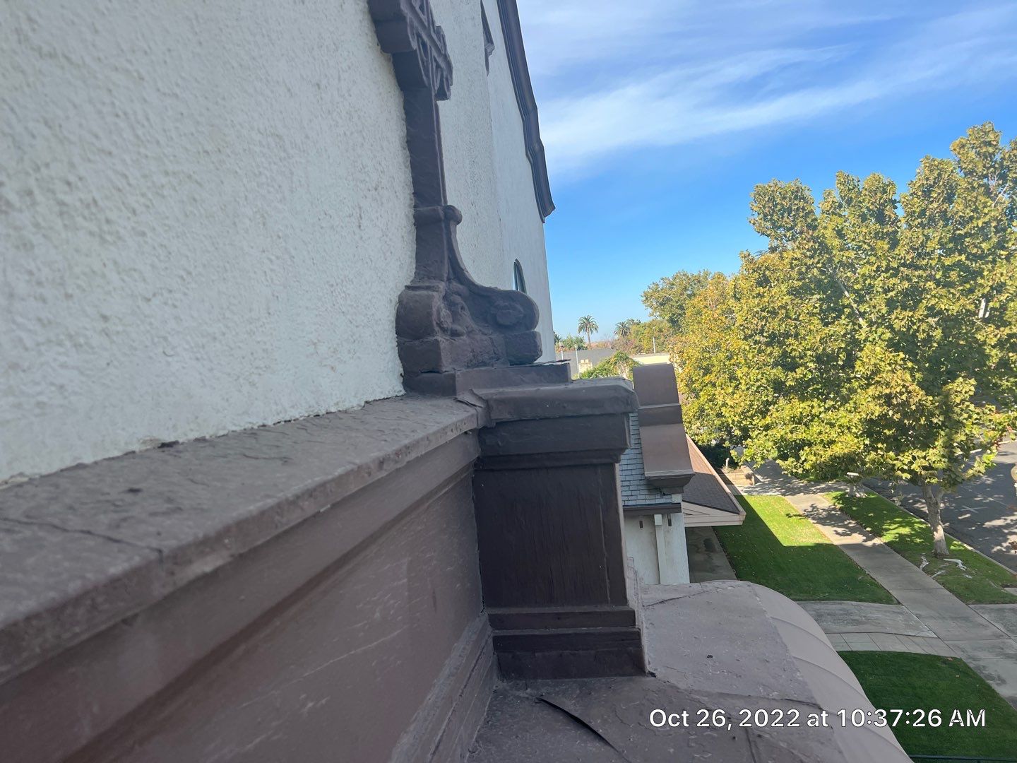  Presbyterian Church repairs to entrance architecture by Straight Edge Roofing Inc