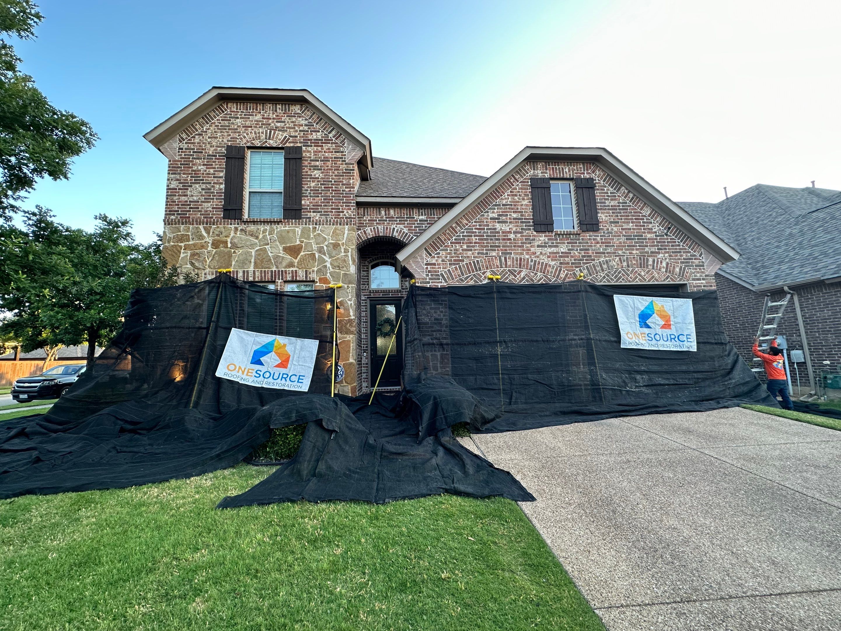 Residential Roofing Installation using GAF Timberline HDZ Charcoal by OneSource Roofing and Restoration