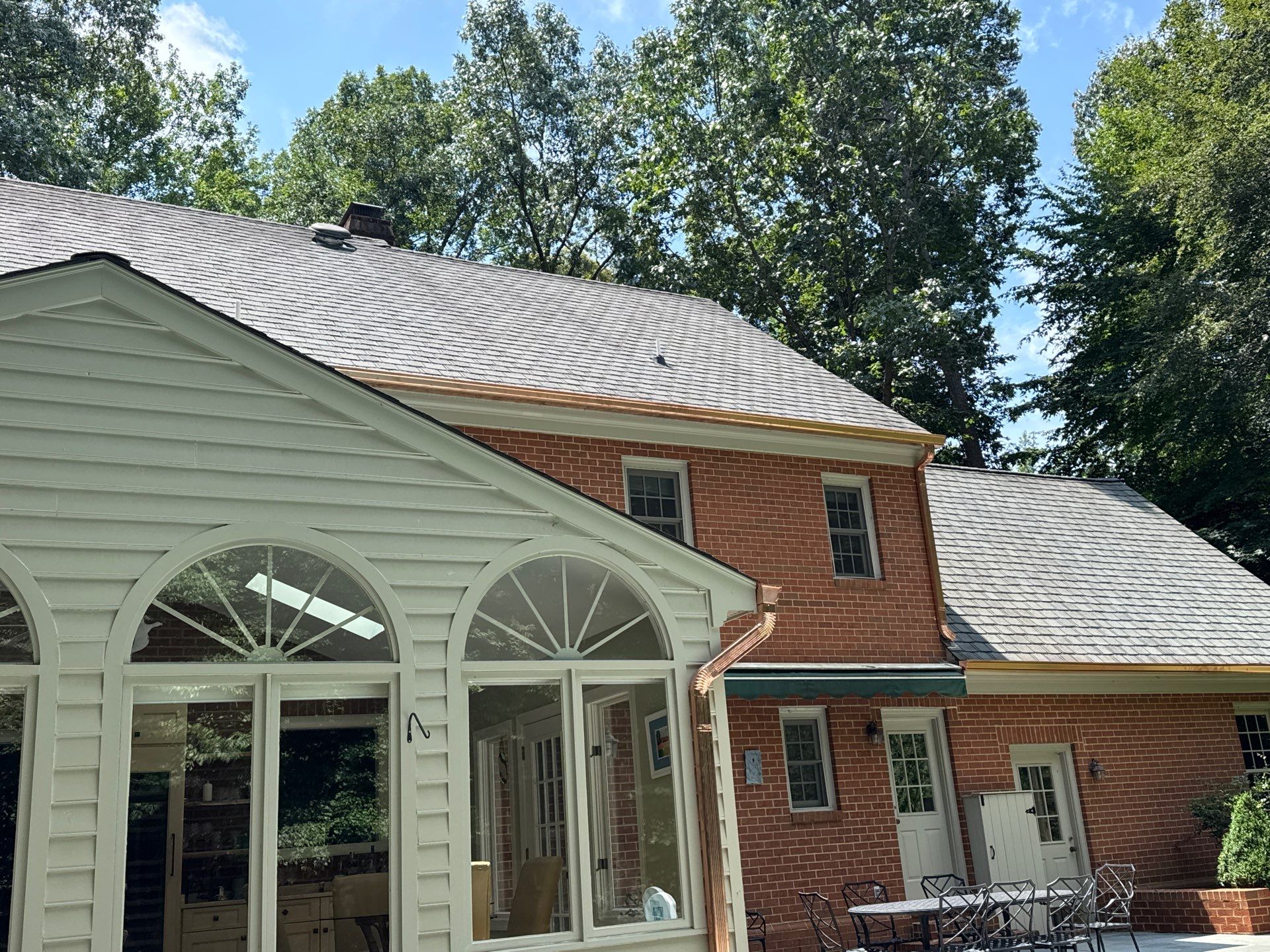 Premium Copper Gutter Replacement and Roof Wash in Midlothian by Cade Construction