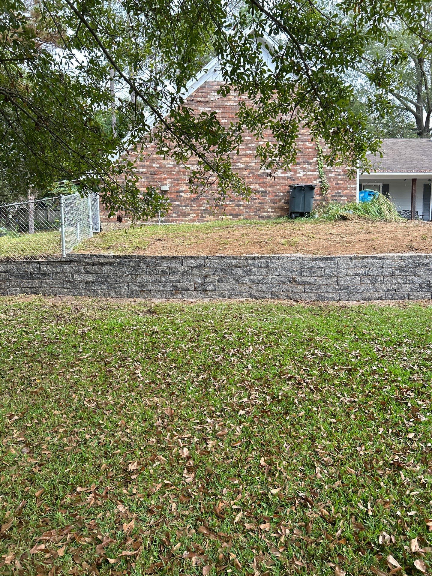 Elegant Stone Retaining Wall by Roberson Construction LLC