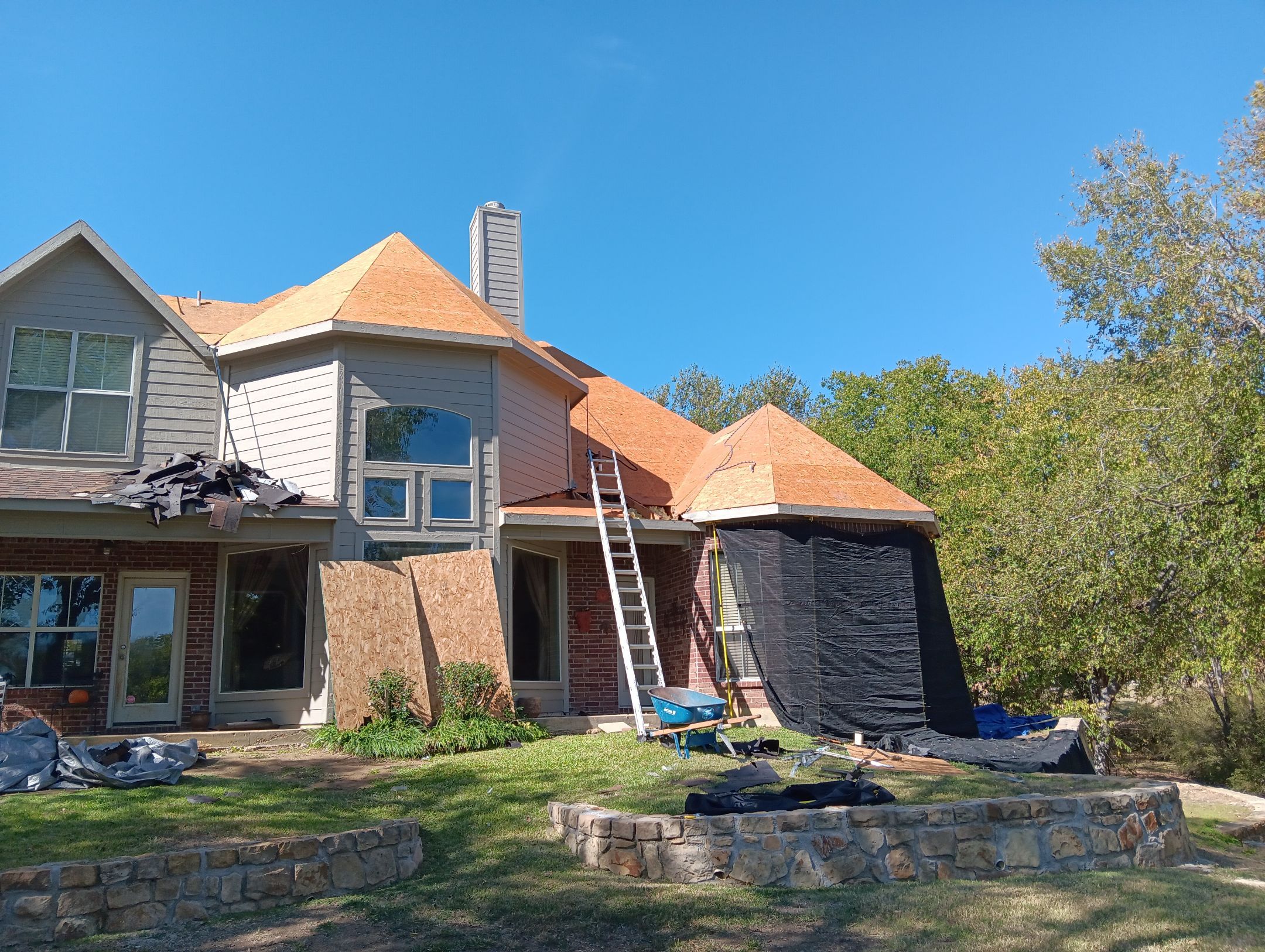 Insurance Claim Roof Paint and Gutters by Tex-Line Roofing