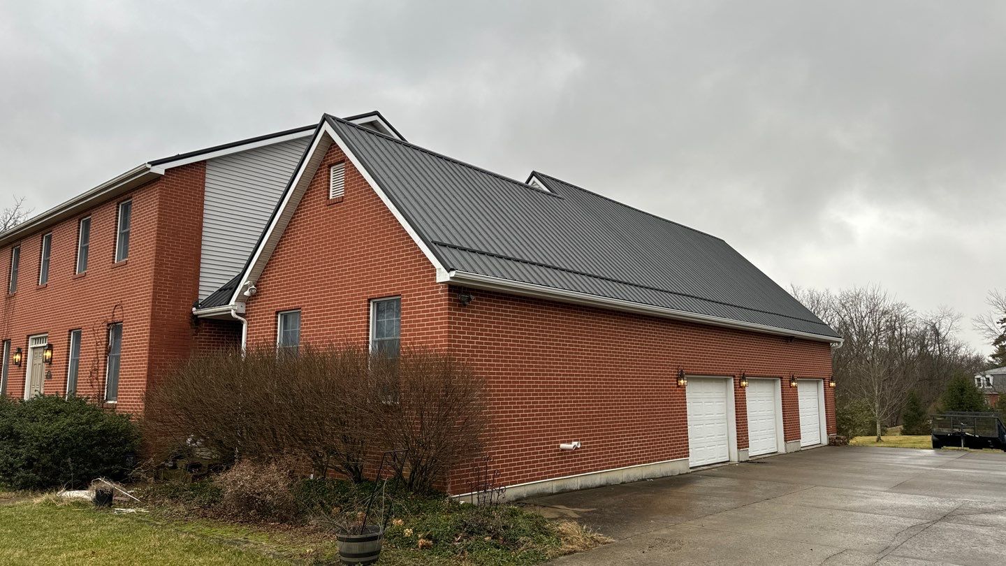 Residential Roofing Installation using Performance Panel Metal - Frost Black by RoofX 