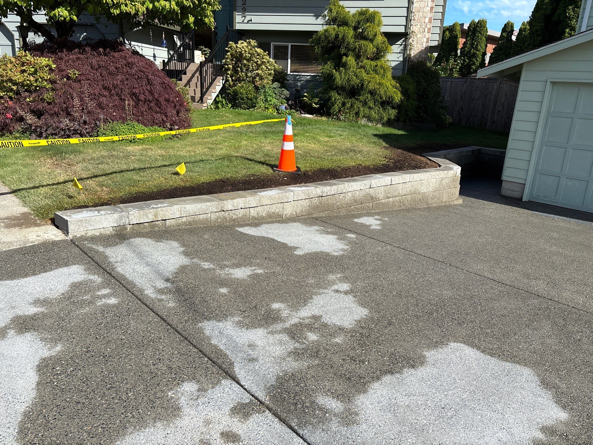 Concrete Patio & Driveway Renovation with Retaining Wall | Seattle  by Jireh Asphalt & Concrete Inc 