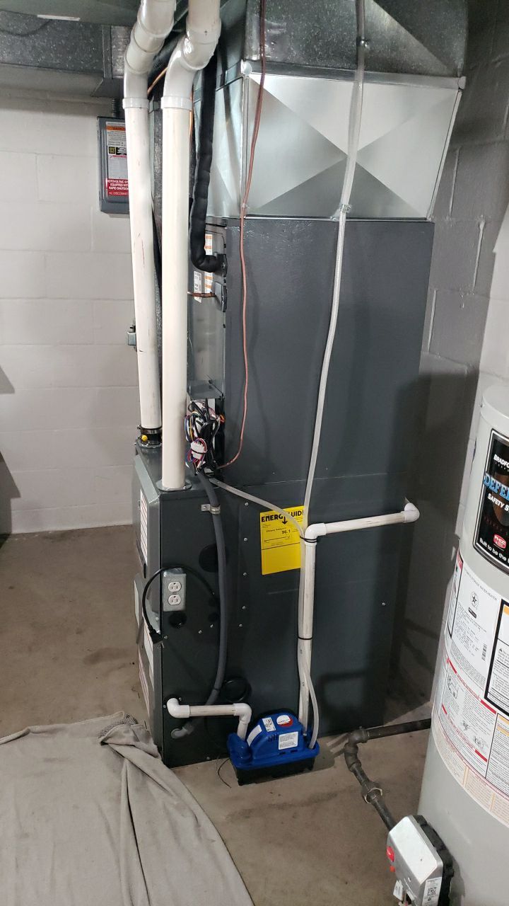 HVAC Heat Pump w/ Dual Fuel Hybrid using Amana S-Series Heat Pump, Amana Modulating Variable 98% efficient Furnace by Sureway Comfort John Wilcox Plumbing Heating Cooling