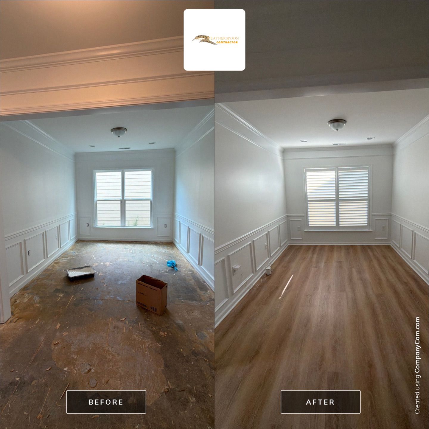 Luxury Vinyl Plank Flooring Installation and Interior Refresh in Durham by Billy Weatherspoon Contractor