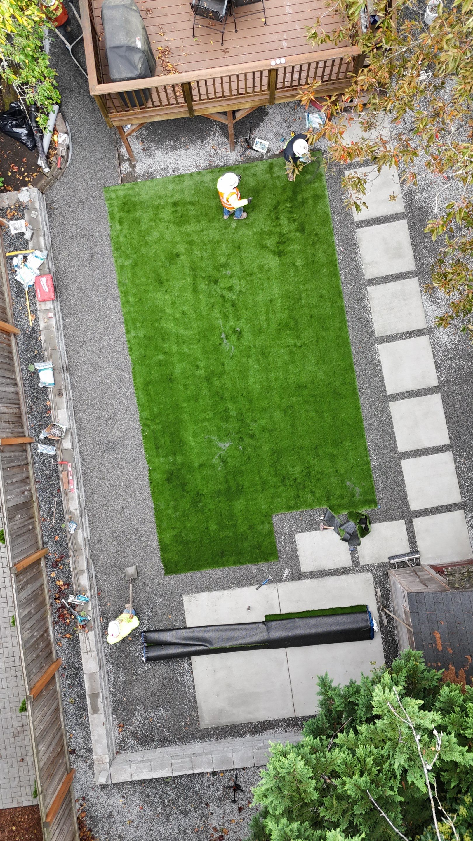 Turf Installation, Retaining Wall & Concrete Walkway | Seattle  by Jireh Asphalt & Concrete Inc 