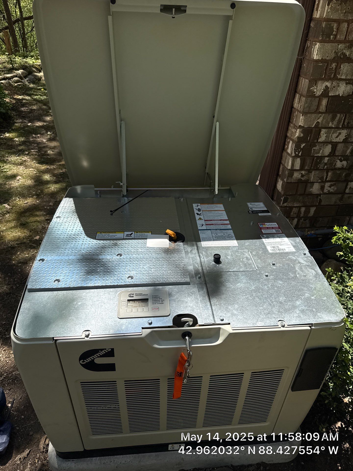 Cummins 17kW Generator Installation with 200A Transfer Switch – Dousman, WI by GSHA Services LTD