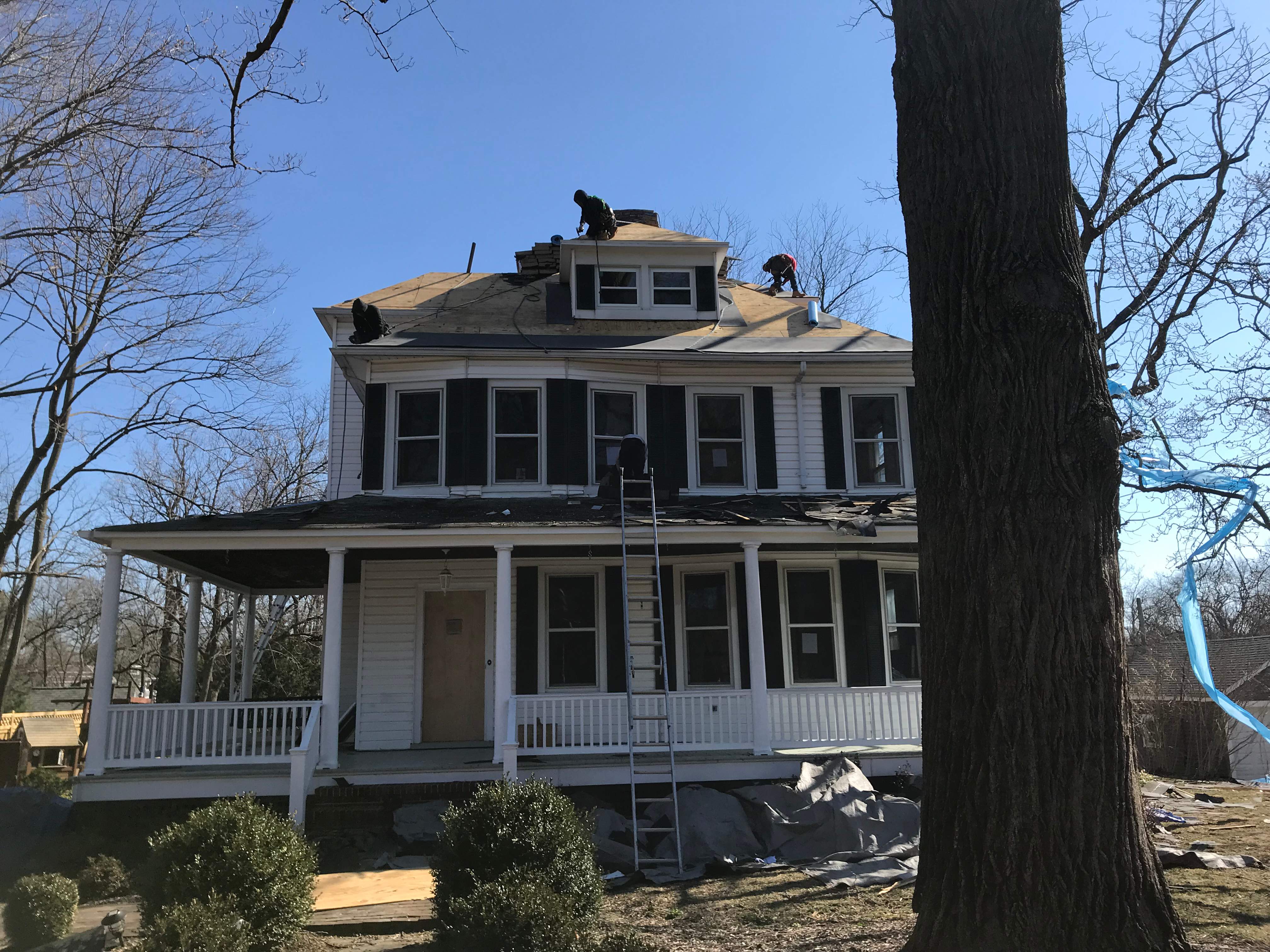 Residential Roofing Installation using Max Def Pewterwood by Alpha Design Services